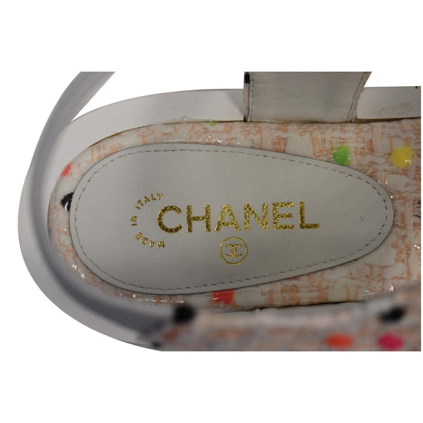 Chanel Thong Tweed Sandals Off White Size 40 - made in Italy