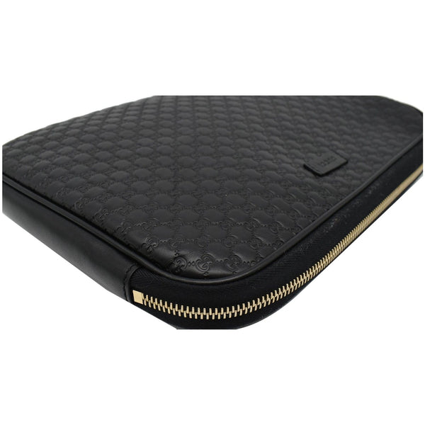 Gucci Microguccissima Leather Clutch Bag - gold zip