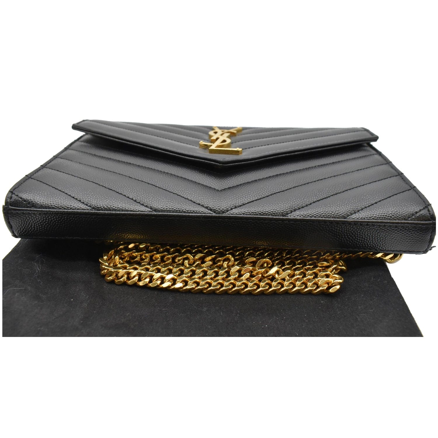Saint Laurent black monogram chain wallet $1650 @ ysl.com My dream  crossbody purse