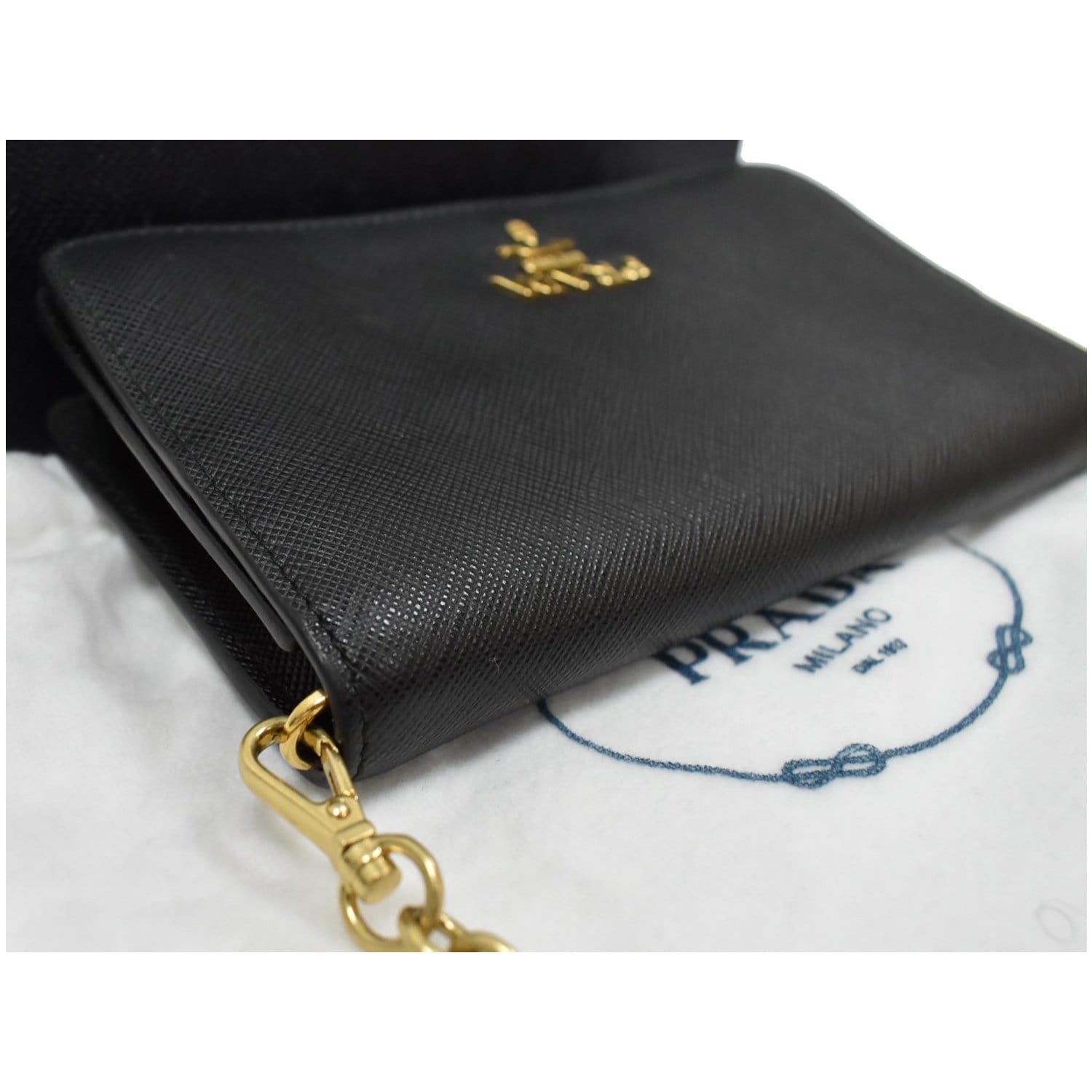 Saffiano Leather Mini Bag Chain tarnished? : r/Prada