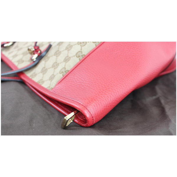 GUCCI Bree Monogram Leather Tote Bag Red 449242