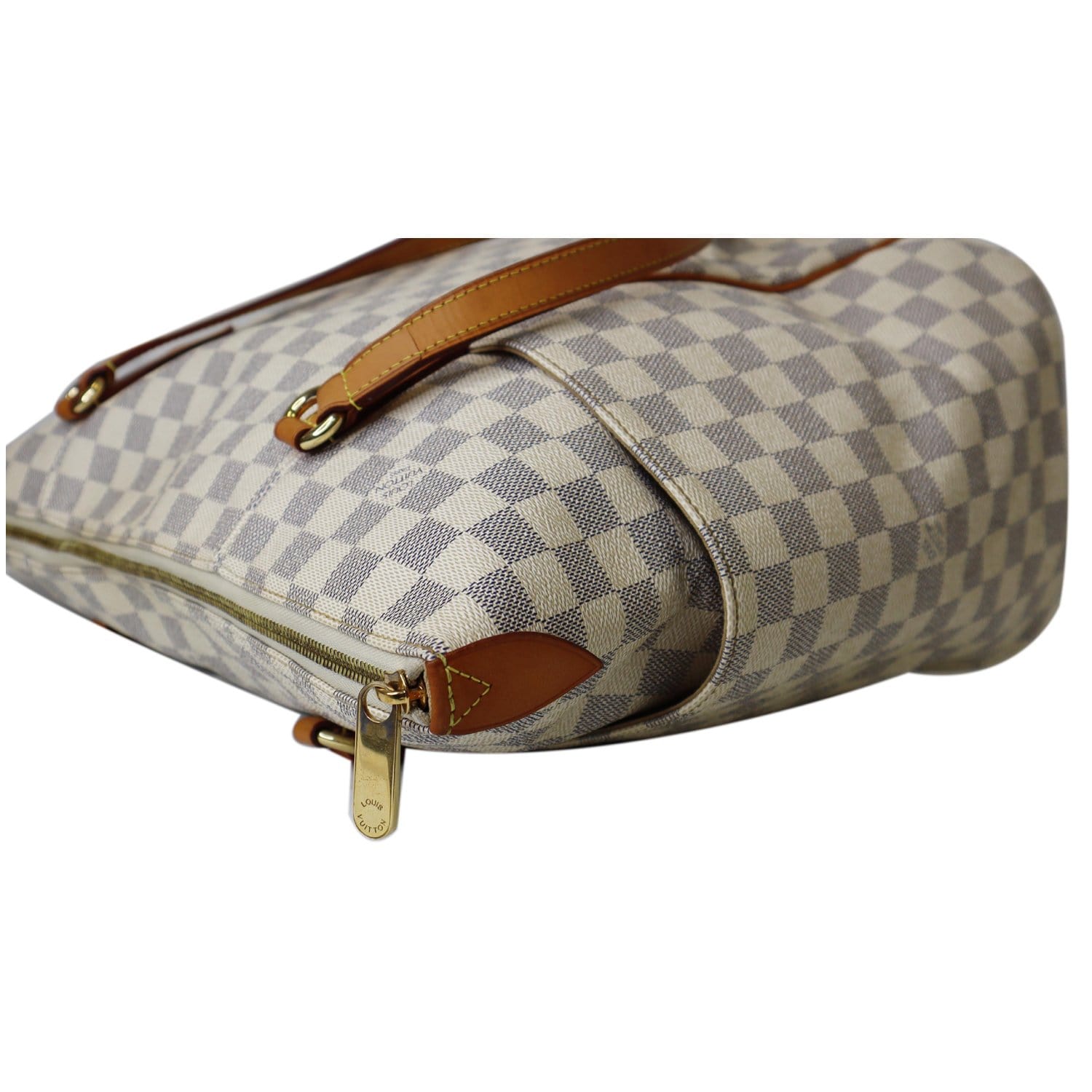 LOUIS VUITTON LV GHW Totally PM Shoulder Tote Bag N41280 Damier Azur Ivory