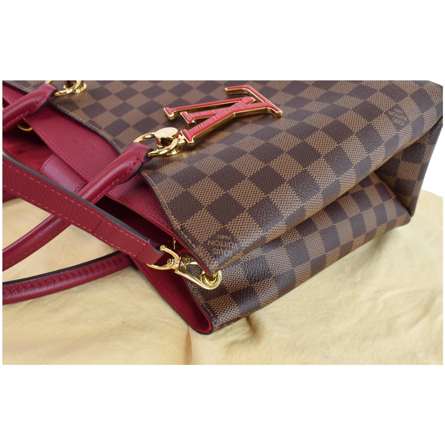 Louis Vuitton - Authenticated LV Riverside Handbag - Cloth Brown Plain for Women, Very Good Condition