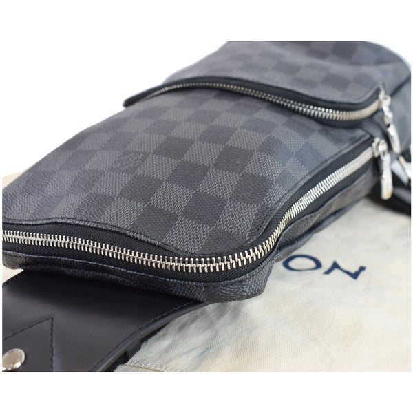 LOUIS VUITTON Avenue Sling Damier Graphite Crossbody Bag Black