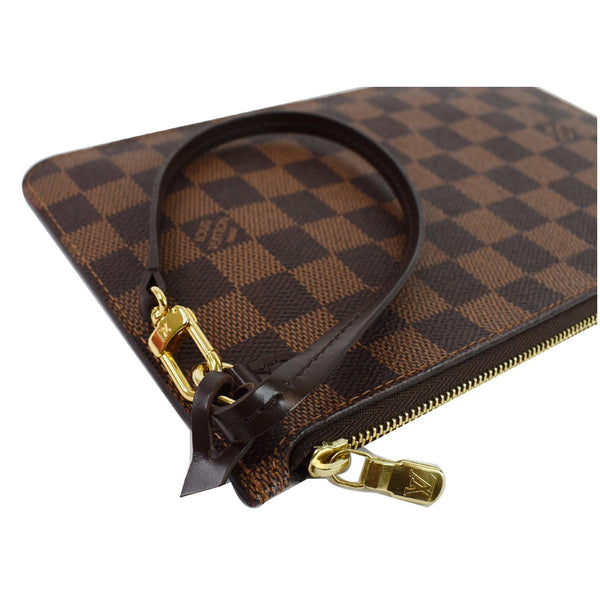 LOUIS VUITTON Pochette Wristlet Pouch Damier Ebene Neverfull MM Brown