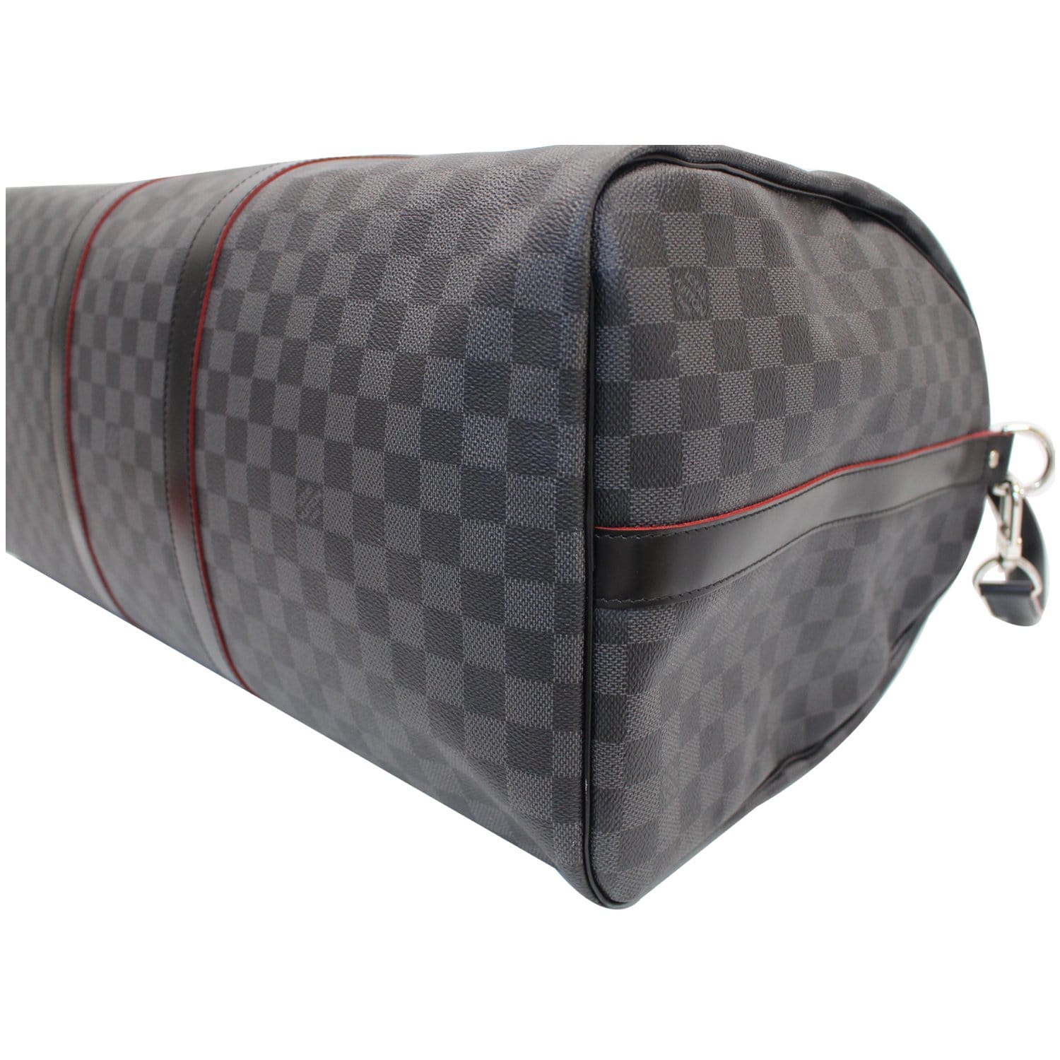 LOUIS VUITTON Damier Graphite Keepall Bandouliere 55 ❤ liked on Polyvore  featuring bags, checkered bag, du…