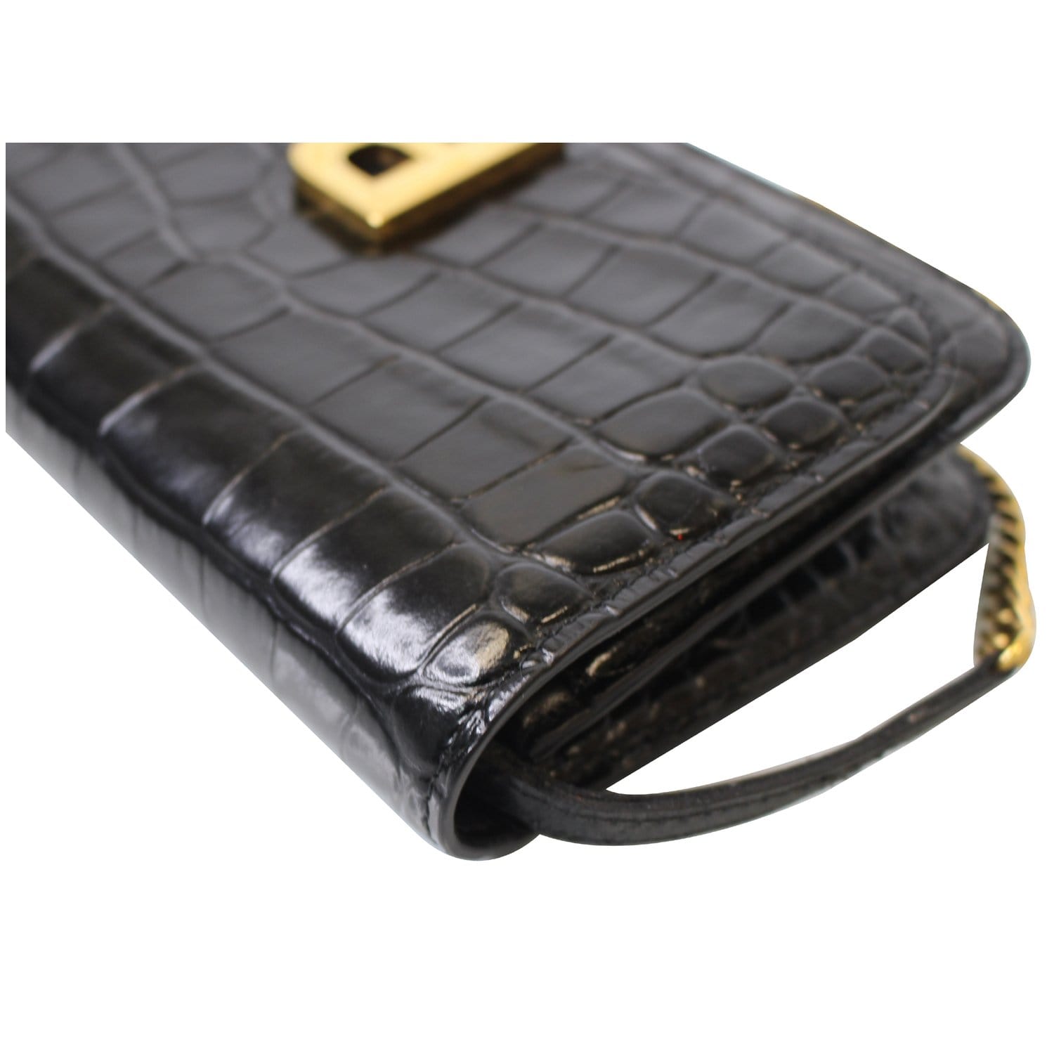 Classic metalic patent leather handbag Balenciaga Black in Patent