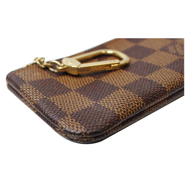 LOUIS VUITTON Key Coin Pouch Damier Ebene Brown