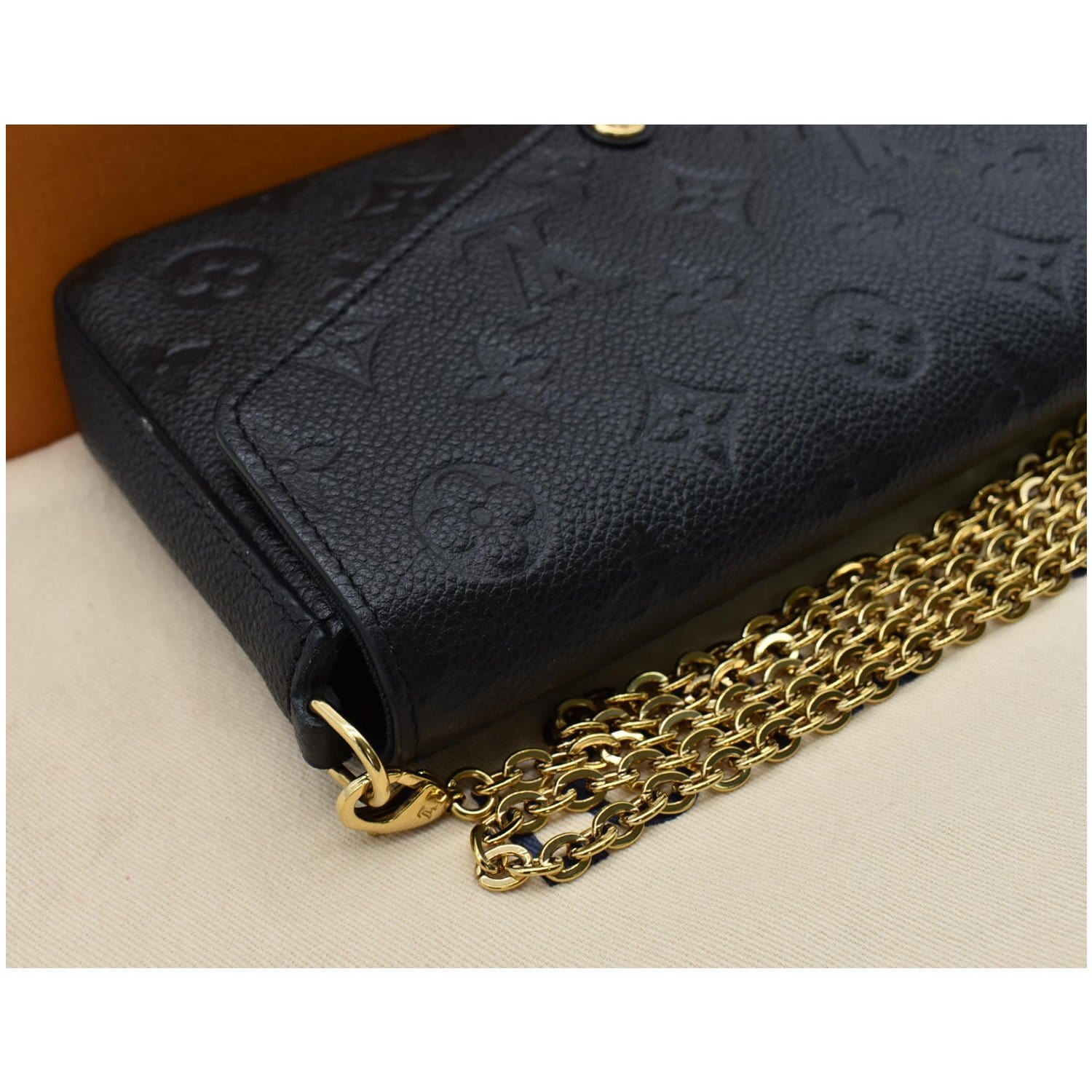 Louis Vuitton Felicie Pochette Monogram Empreinte Black in Empreinte  Leather with Gold-tone - GB