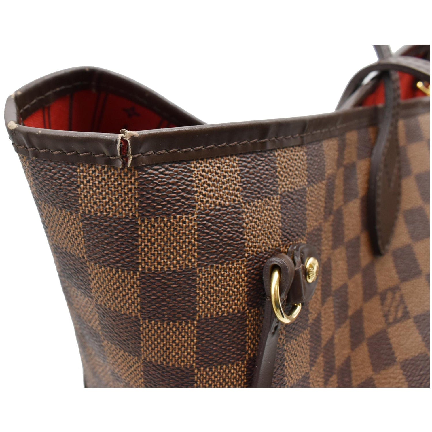 Neverfull leather tote Louis Vuitton Brown in Leather - 31575232