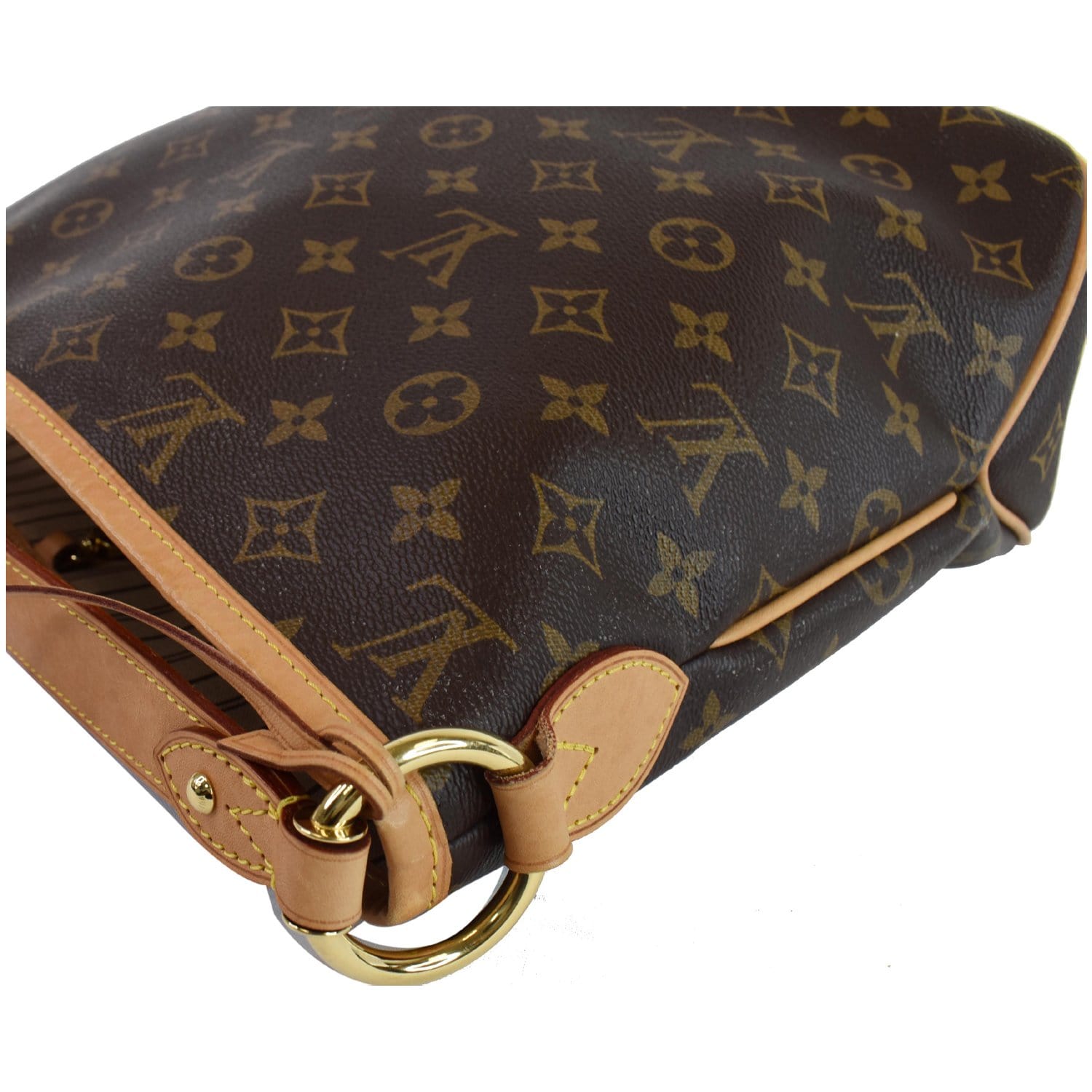 Delightful cloth handbag Louis Vuitton Brown in Cloth - 37652562