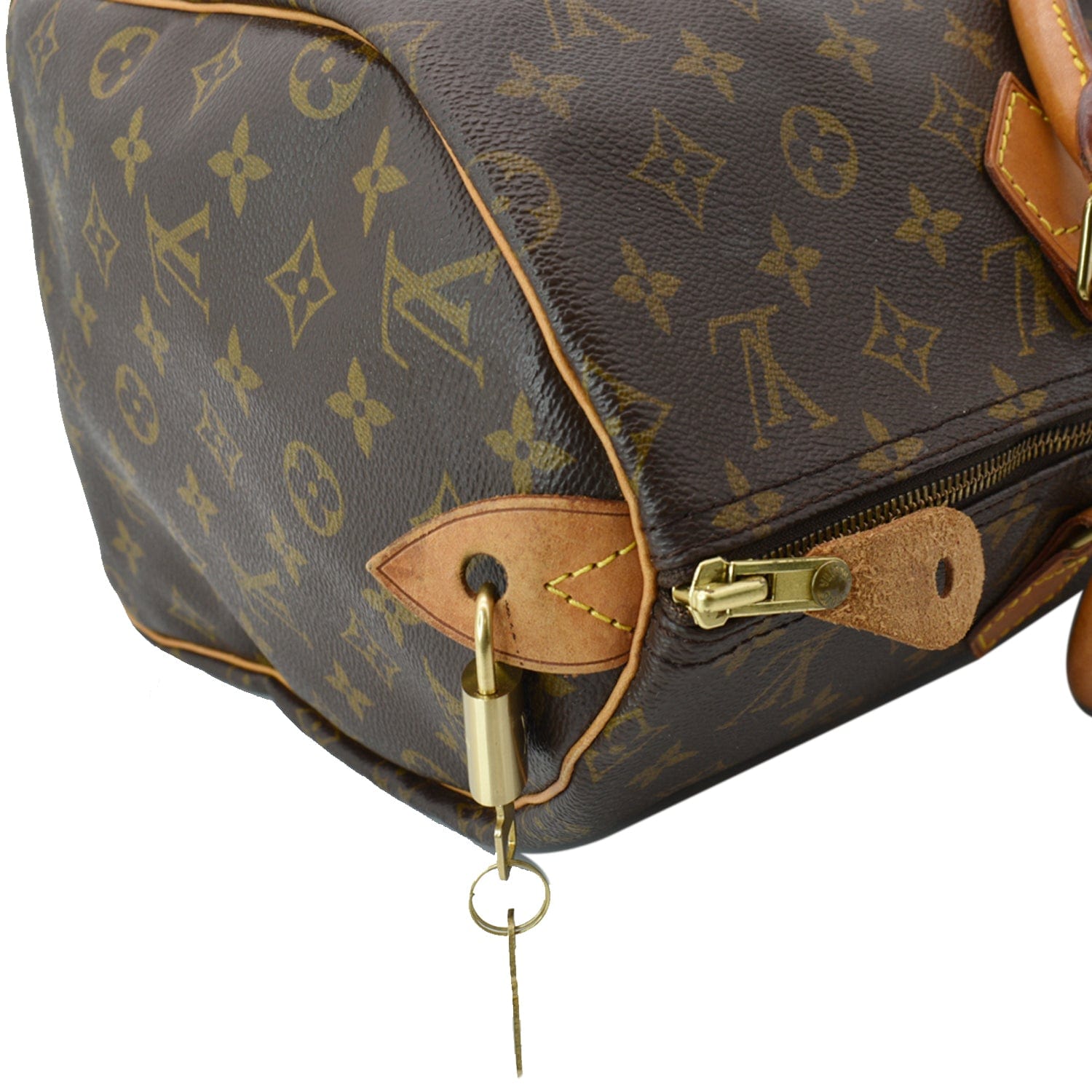 Louis Vuitton Monogram Speedy 40 - Brown Handle Bags, Handbags