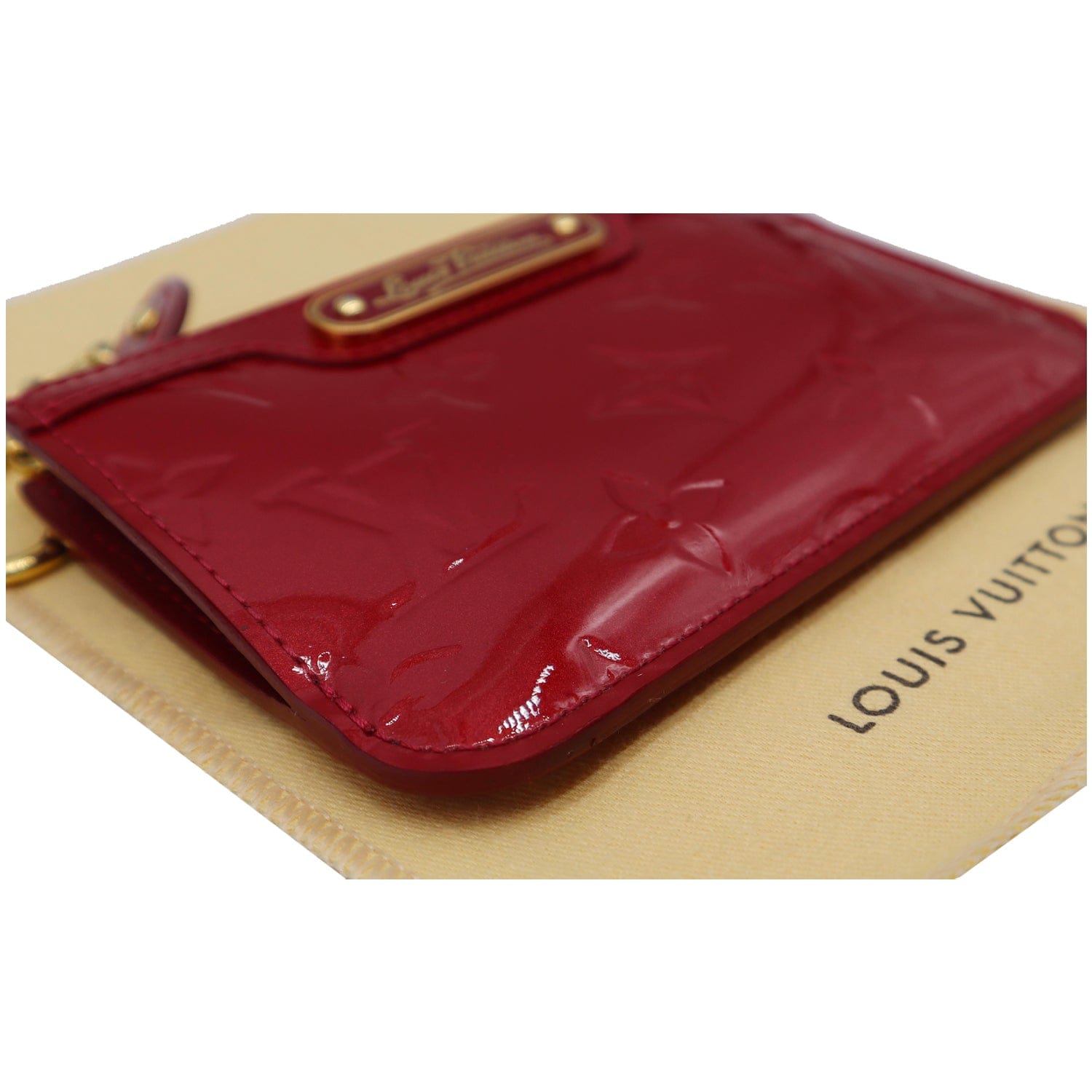 Louis Vuitton Beige Monogram Vernis Pochette Cles Coin Pouch Keychain 860953