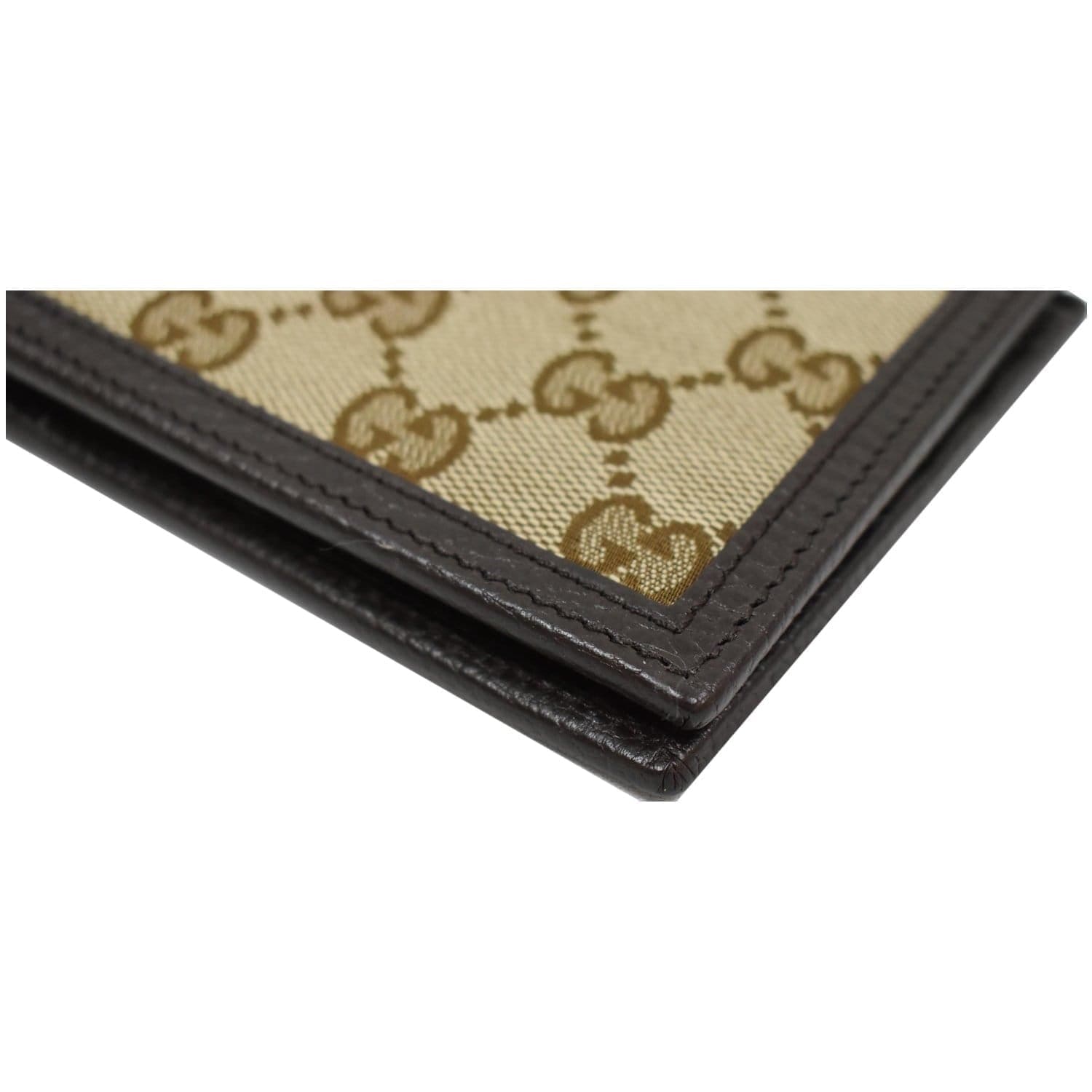 Gucci Original GG Canvas Leather Men's Bifold Wallet 260987 9903 Brown/Beige Box New