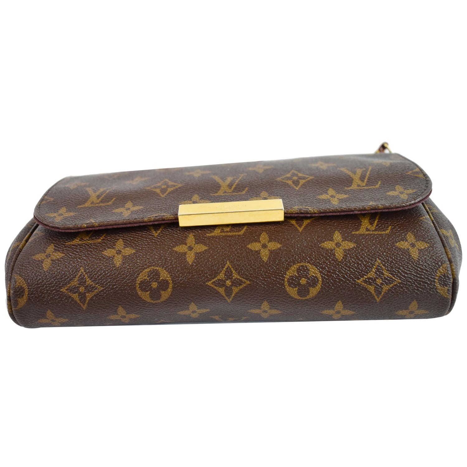 Louis Vuitton Handbag in Brown Monogram Canvas and Natural Leather
