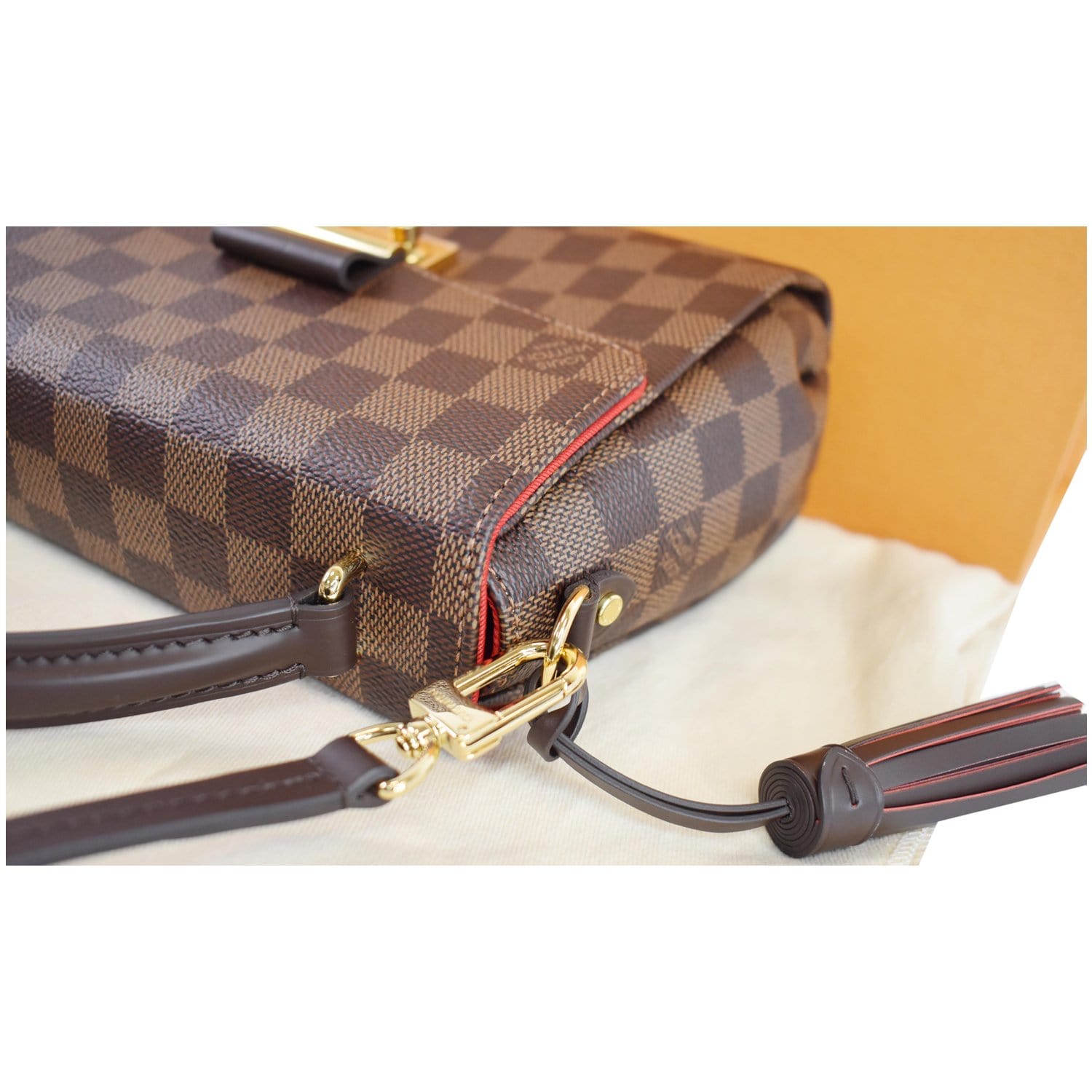 Croisette leather crossbody bag Louis Vuitton Brown in Leather - 35875470