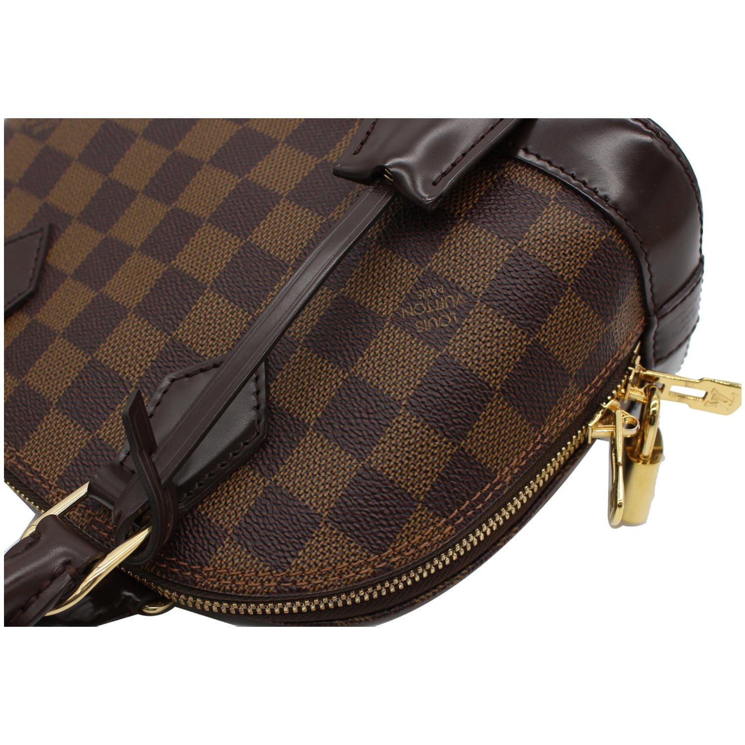 Used Louis Vuitton Alma BB Damier Ebene Canvas Handbag