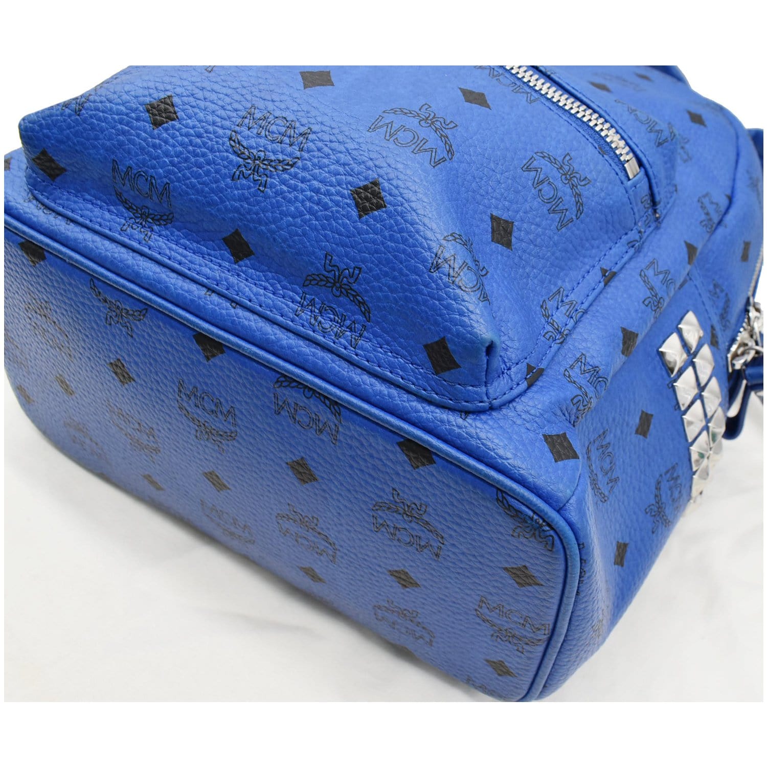 MCM Visetos Stark Backpack Blue Cloth ref.733762 - Joli Closet