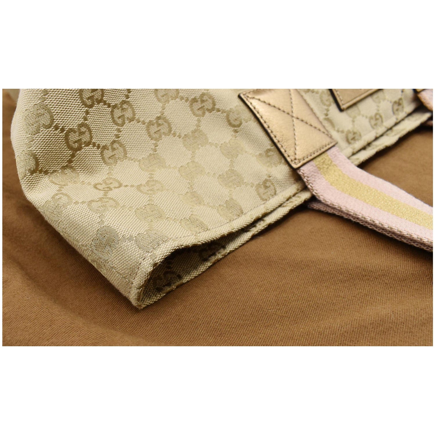 GUCCI Tote Bag Shoulder Bag Handbag Sherry line GG canvas 131228