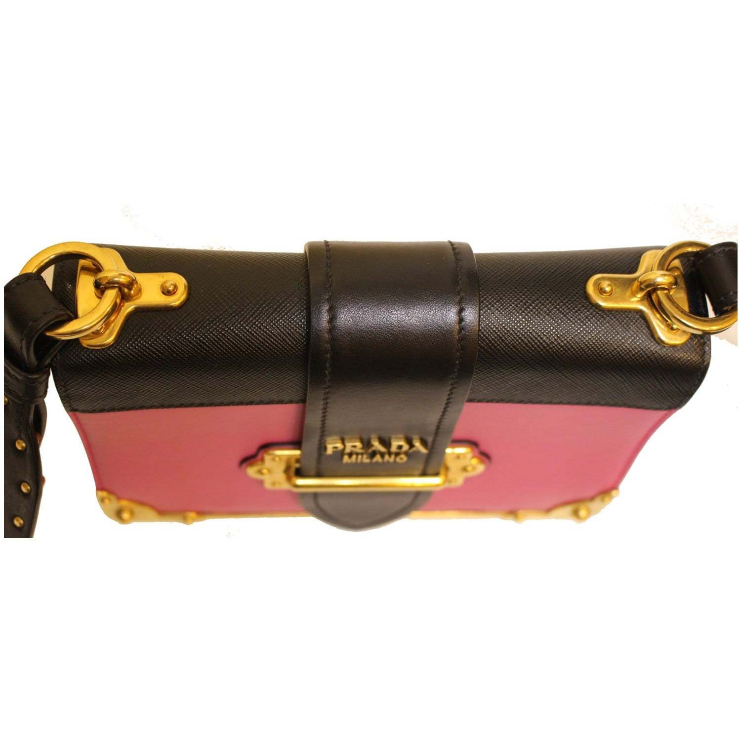 Prada City Calf Black Saffiano Leather Cahier Shoulder Bag - A World Of  Goods For You, LLC