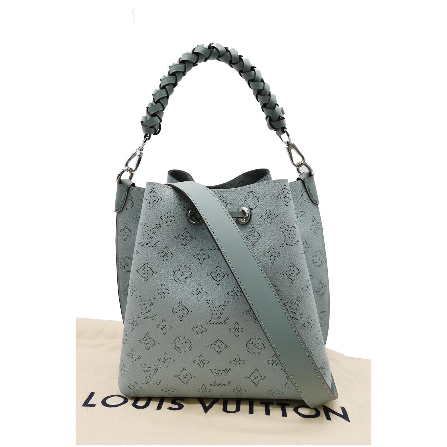 Louis Vuitton, Bags, Louis Vuitton Muria Bucket Bag Mahina Leather Blue
