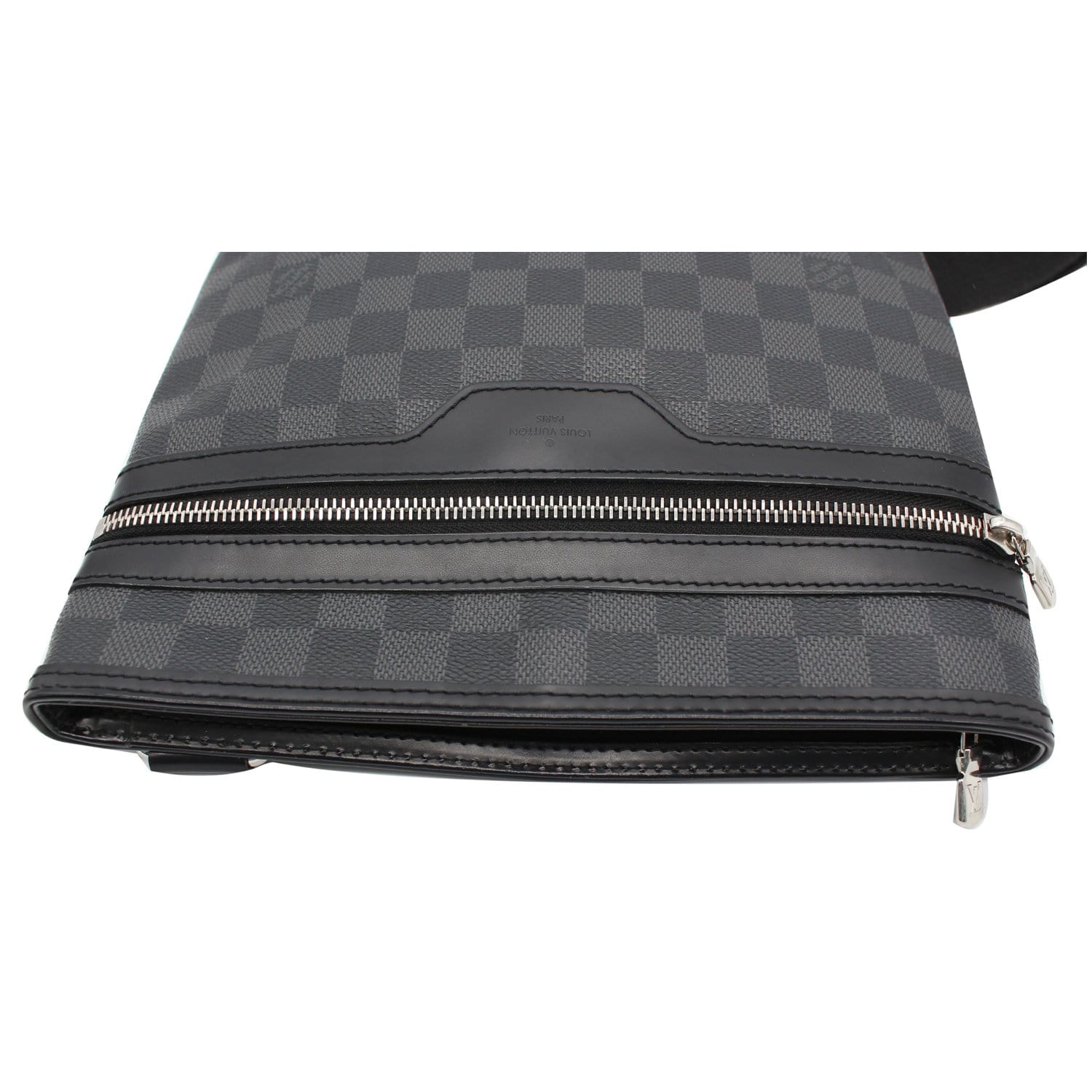 $1900 Louis Vuitton Black Damier Graphite Thomas Messenger Bag