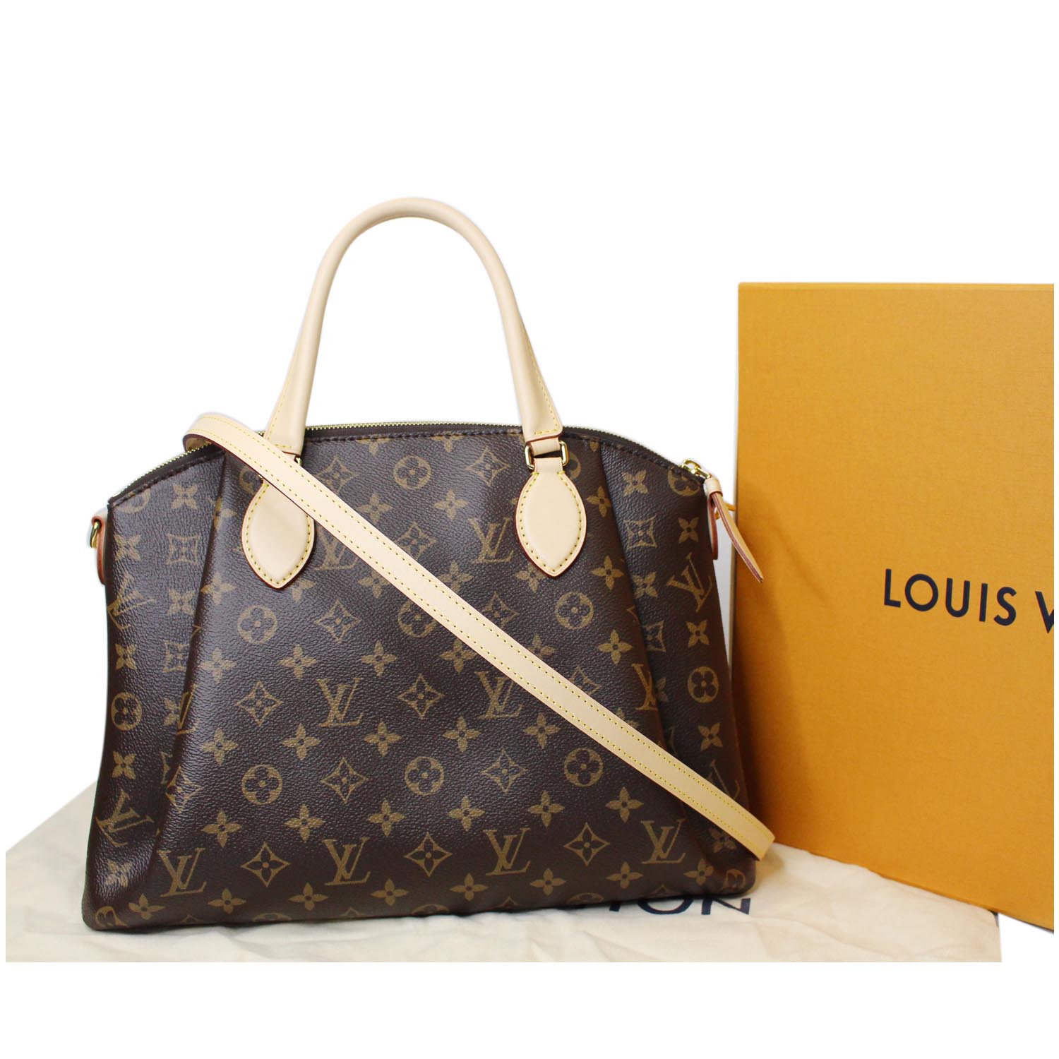 Louis Vuitton Rivoli Bag MM Brown Canvas, NEW 14"X 10"X  7"/36 x 26 x 19 cmLHW