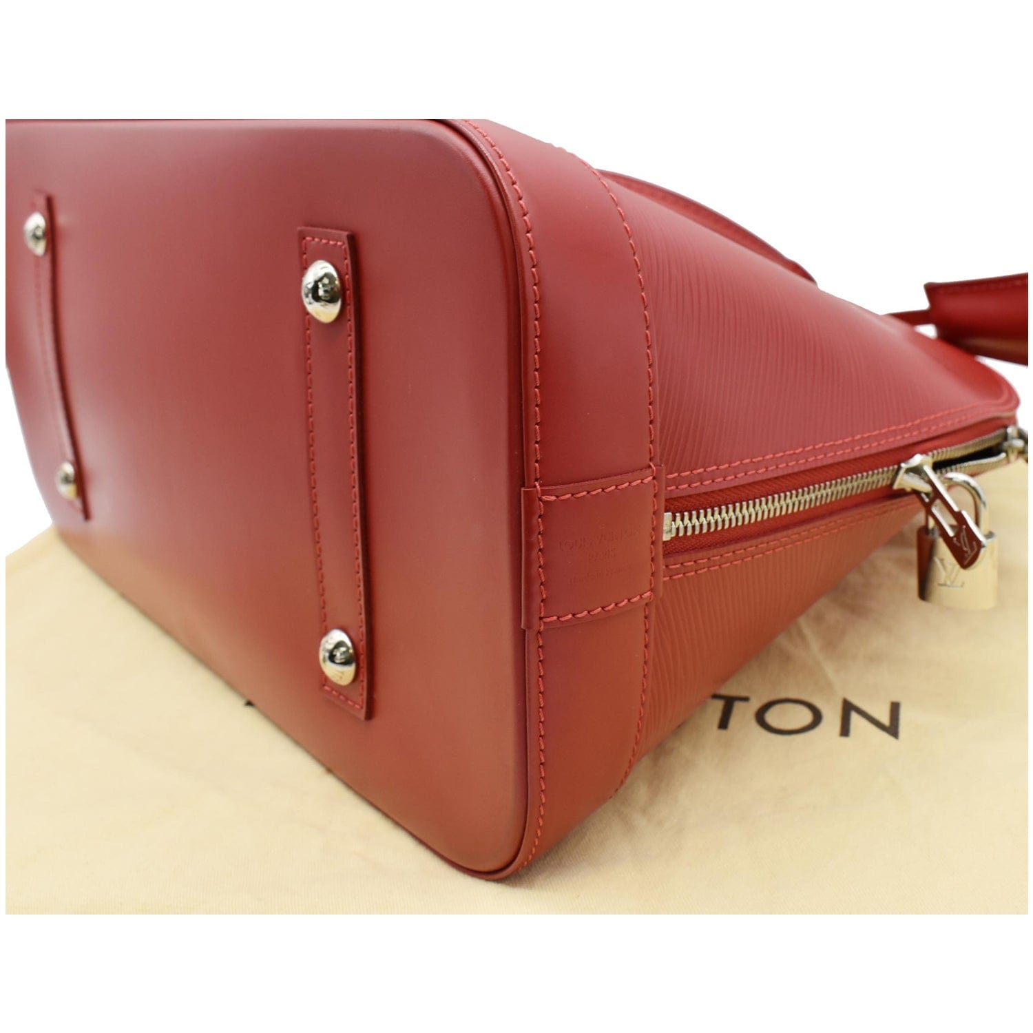 Louis Vuitton Red Epi Leather Bagatelle GM Bag at 1stDibs