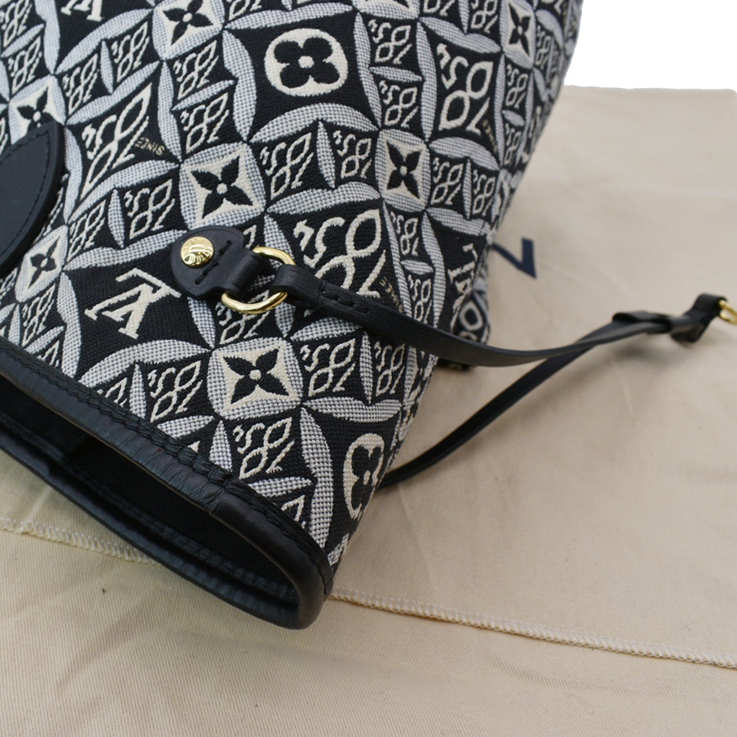 Louis Vuitton Monogram Jacquard Deauville Since 1854 Shoulder Bag Black