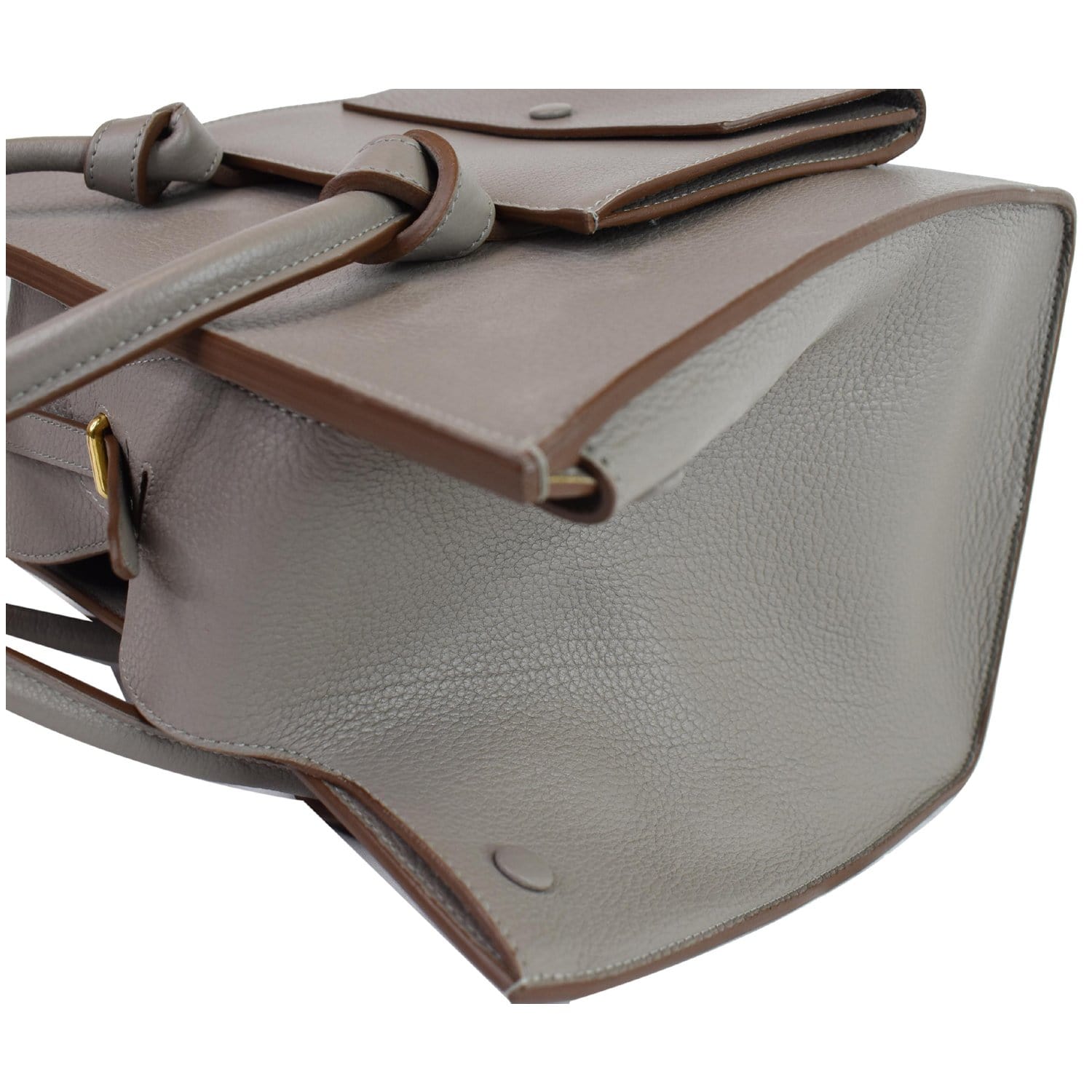 Celine 2021 Leather Phone Pouch - Grey Mini Bags, Handbags