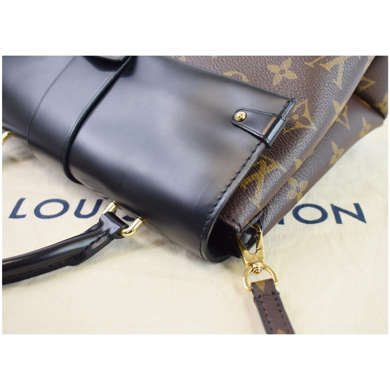 Brown Louis Vuitton Monogram One Handle Flap Satchel
