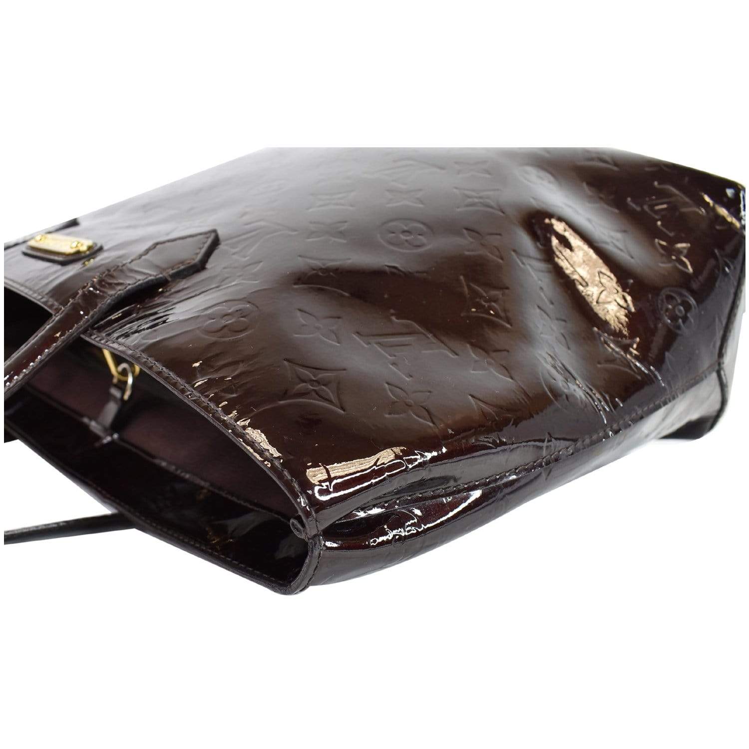 LOUIS VUITTON Wilshire GM Tote Handbag Monogram Vernis Amarante