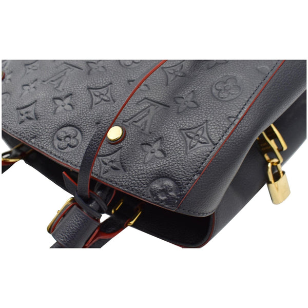 LOUIS VUITTON Montaigne MM Monogram Empreinte Shoulder Bag Navy Blue