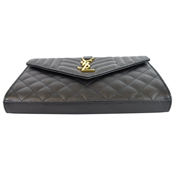 YVES SAINT LAURENT Envelope Small Leather Shoulder Bag Black