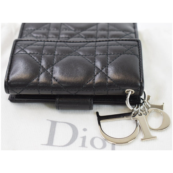 Christian Dior Cannage Lady Dior Charm Pouch black