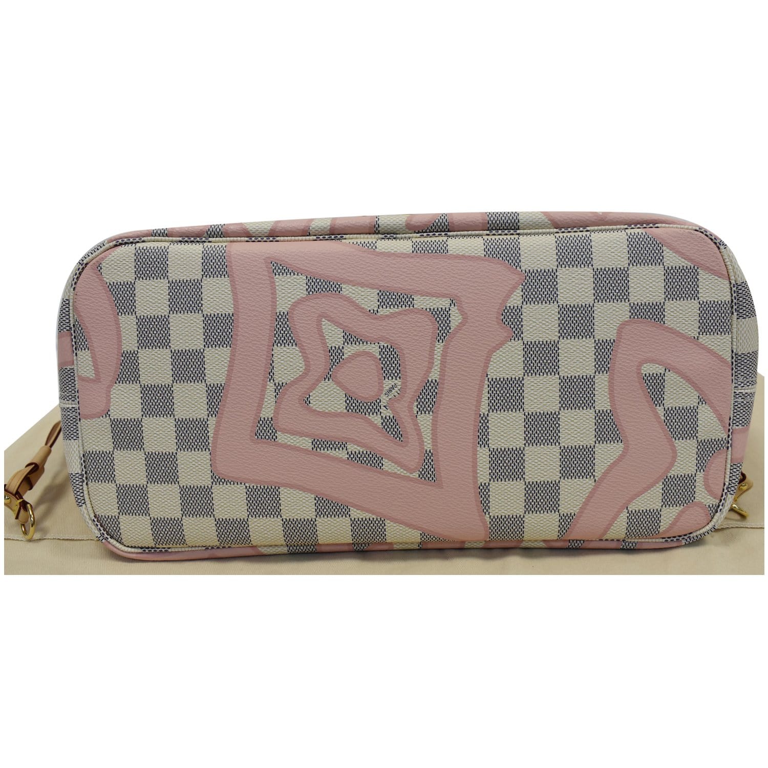 LOUIS VUITTON Neverfull MM Tahitienne Damier Azur Shoulder Bag Pink, Brown  Louis Vuitton Monogram Drouot Crossbody Bag