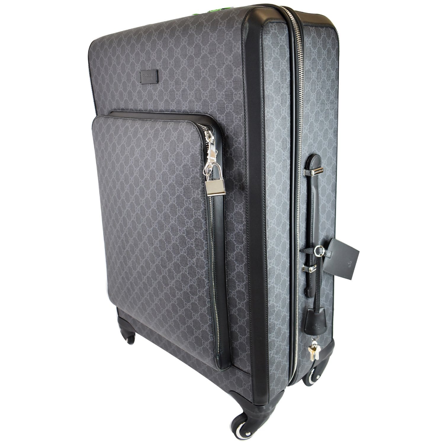 Gucci Supreme Monogram Large Four Wheel Suitcase Bag