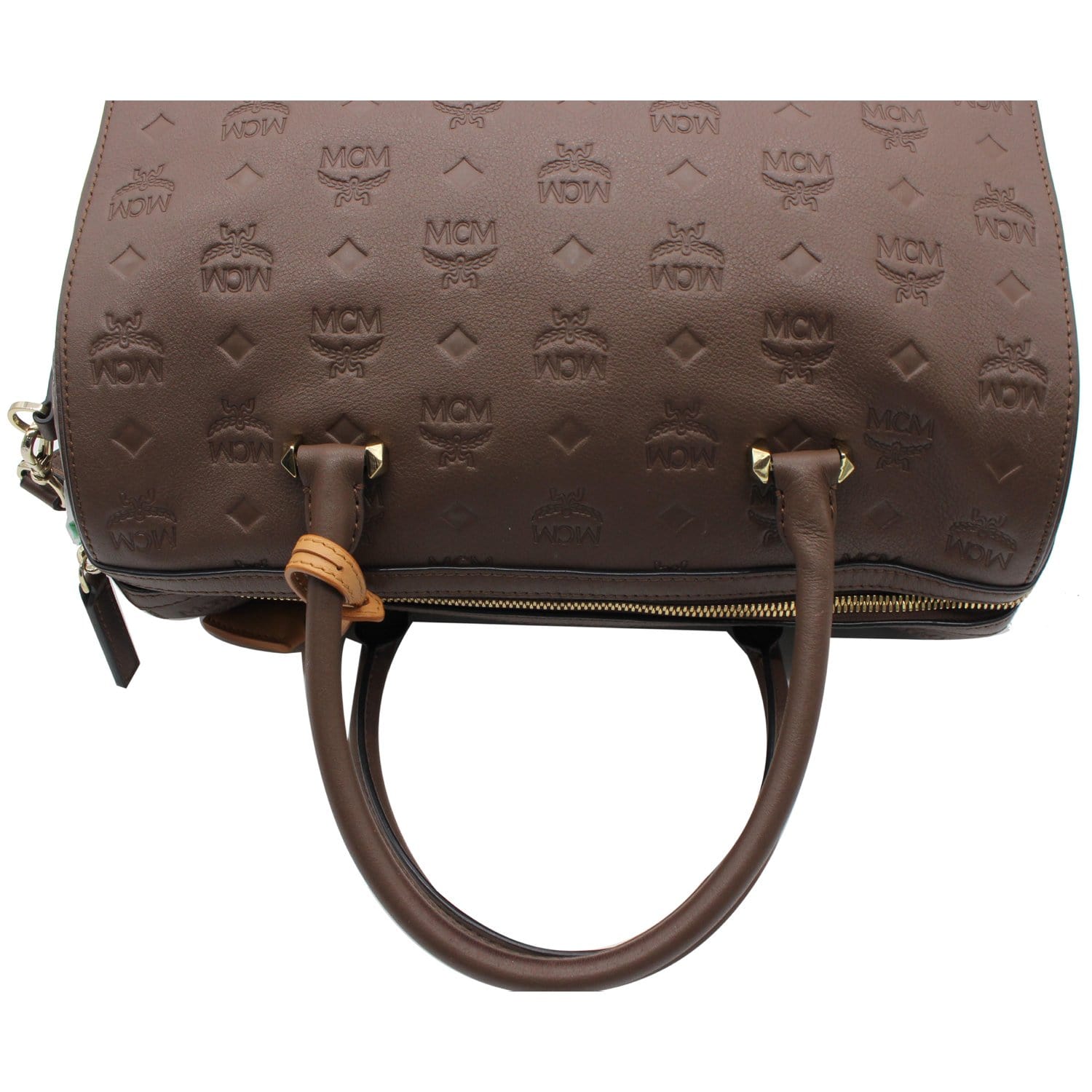 Boston leather mini bag MCM Brown in Leather - 11526718