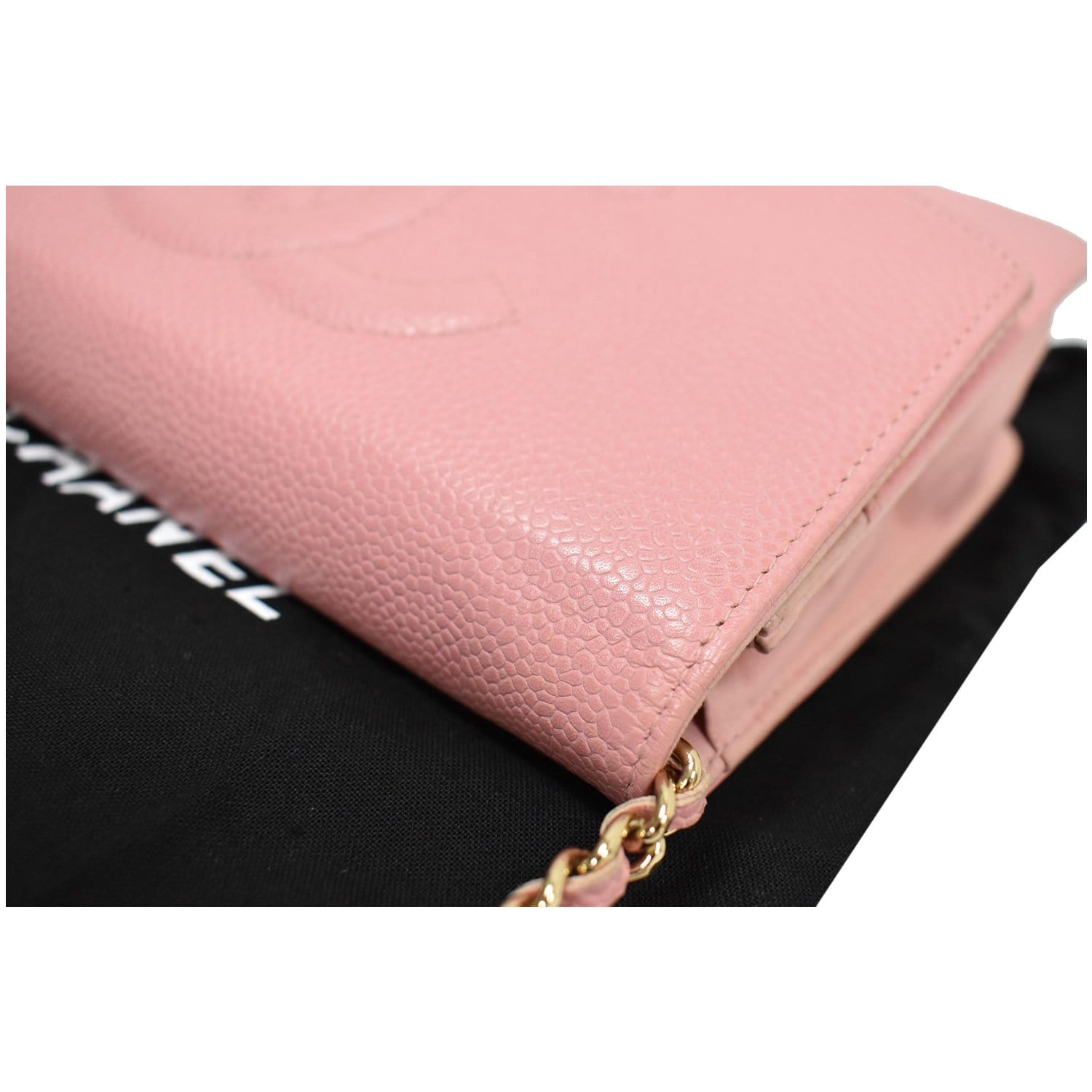 Chanel Timeless Wallet On Chain Caviar Light Pink
