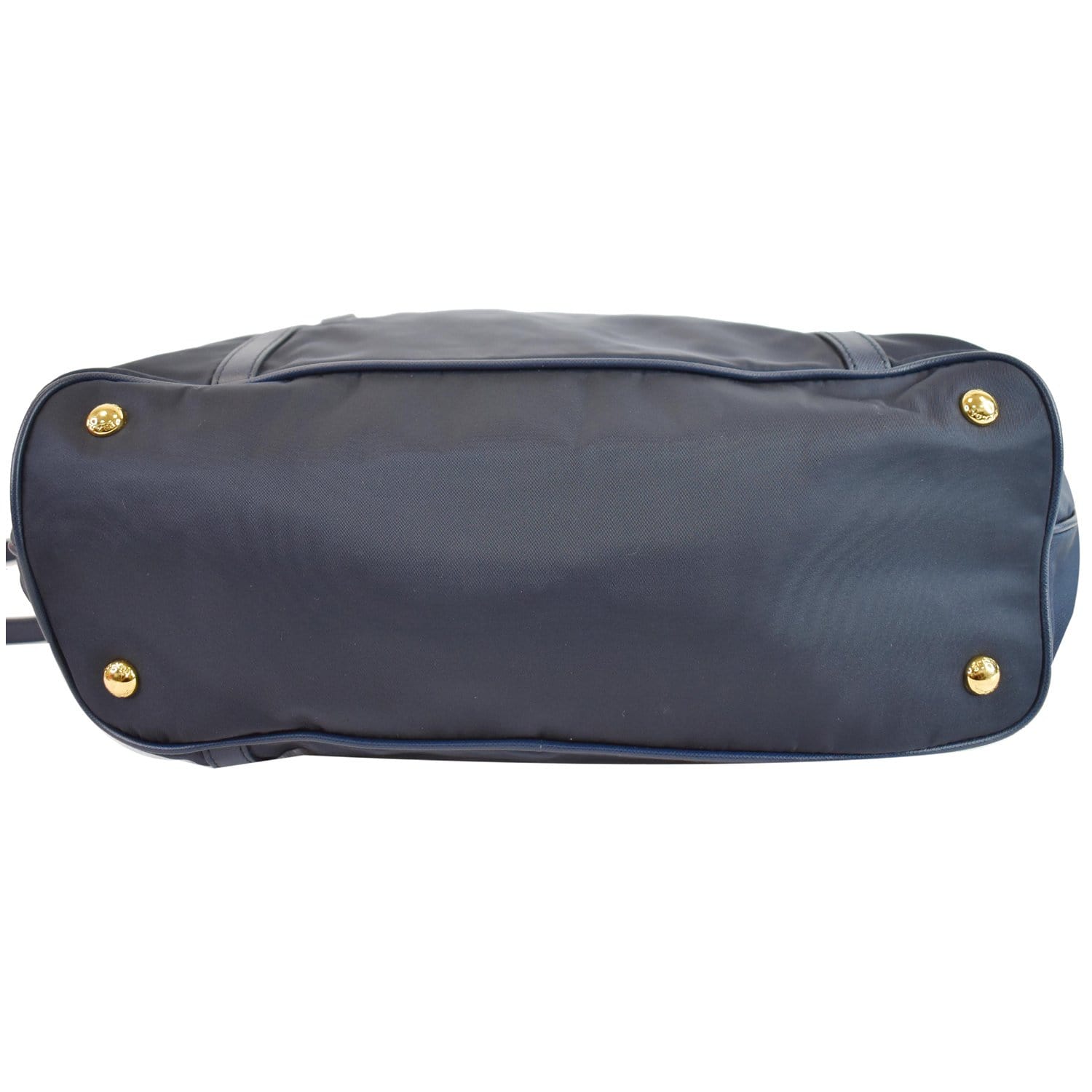 Prada Navy Blue Tessuto and Saffiano Leather Crossbody Bag Prada