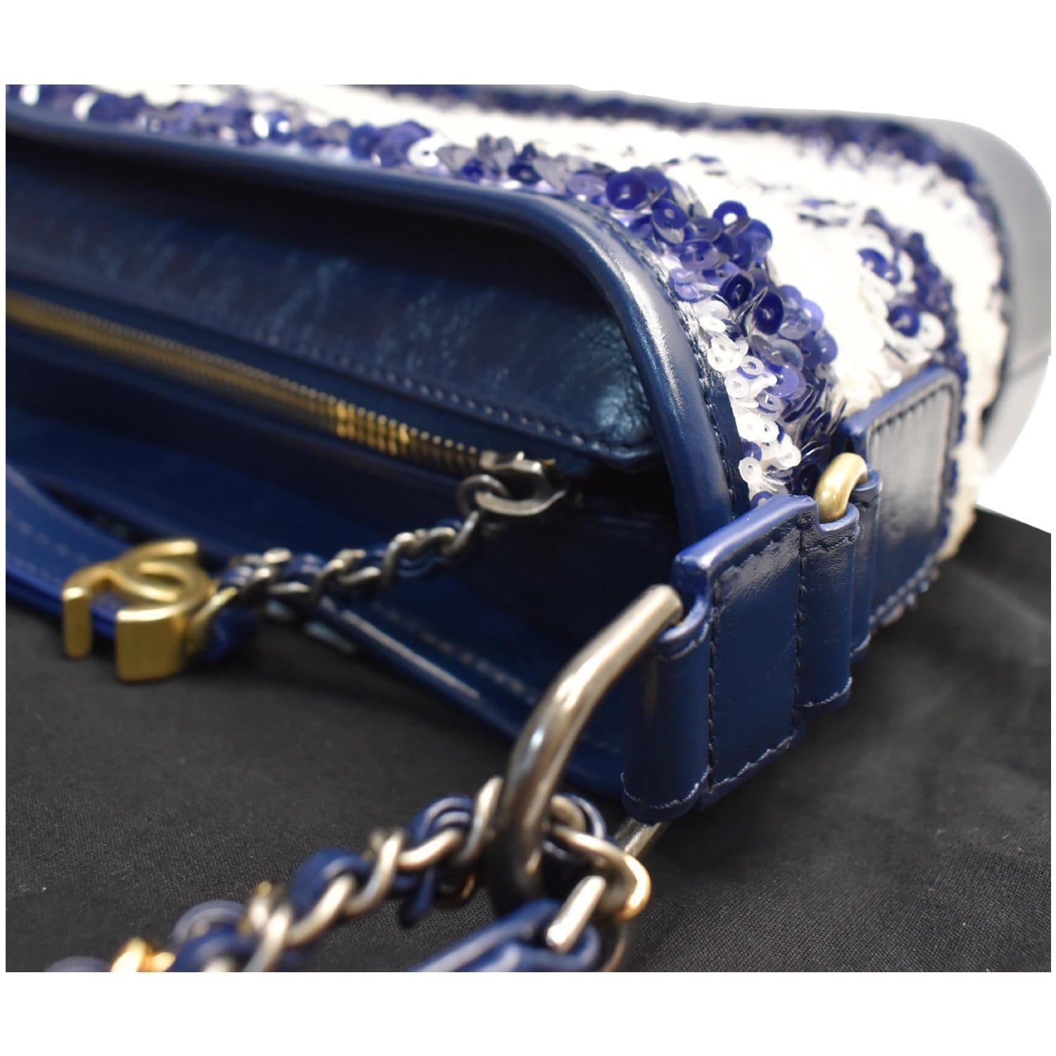 Chanel 2019 Small Sequin Gabrielle Hobo - Blue Hobos, Handbags - CHA471401