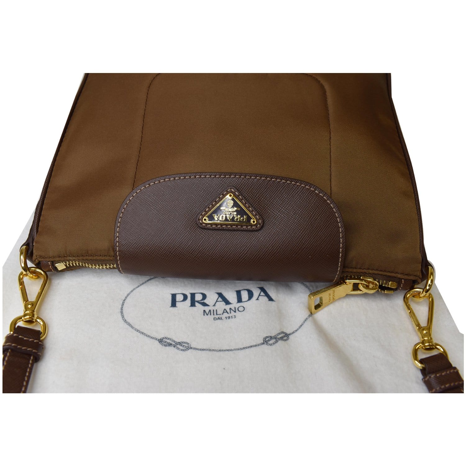 Prada Brown Nylon and Leather Buckle Tote at 1stDibs  prada tote brown, prada  brown bag, prada brown nylon bag