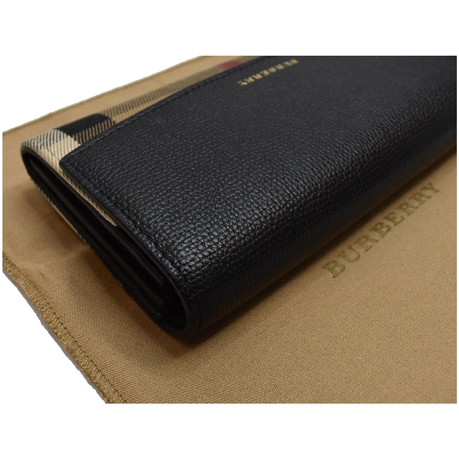 Burberry Porter Black Leather Flap Continental Long Wallet 80528311 $680