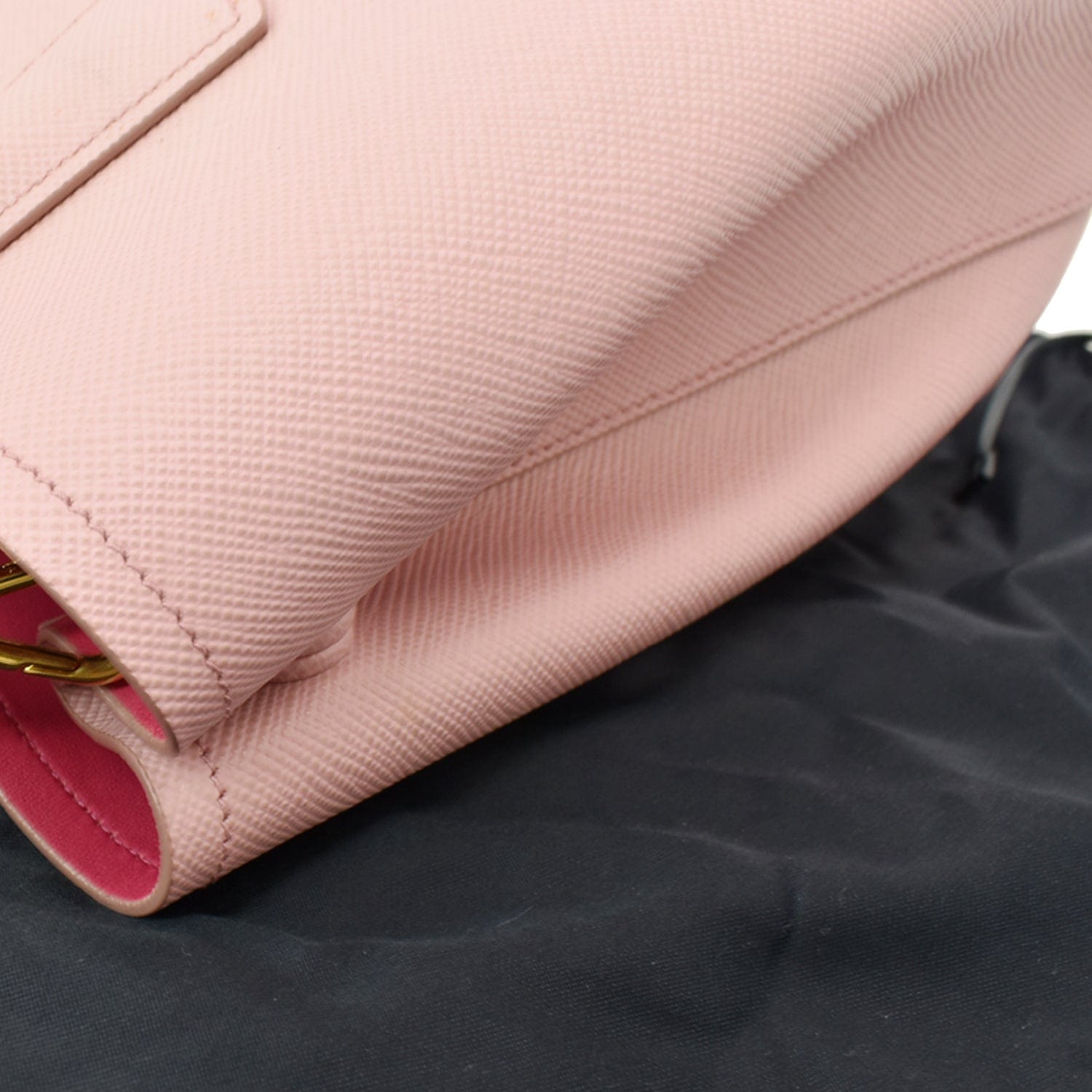 Prada Small Saffiano Leather Wallet, Women, Petal Pink