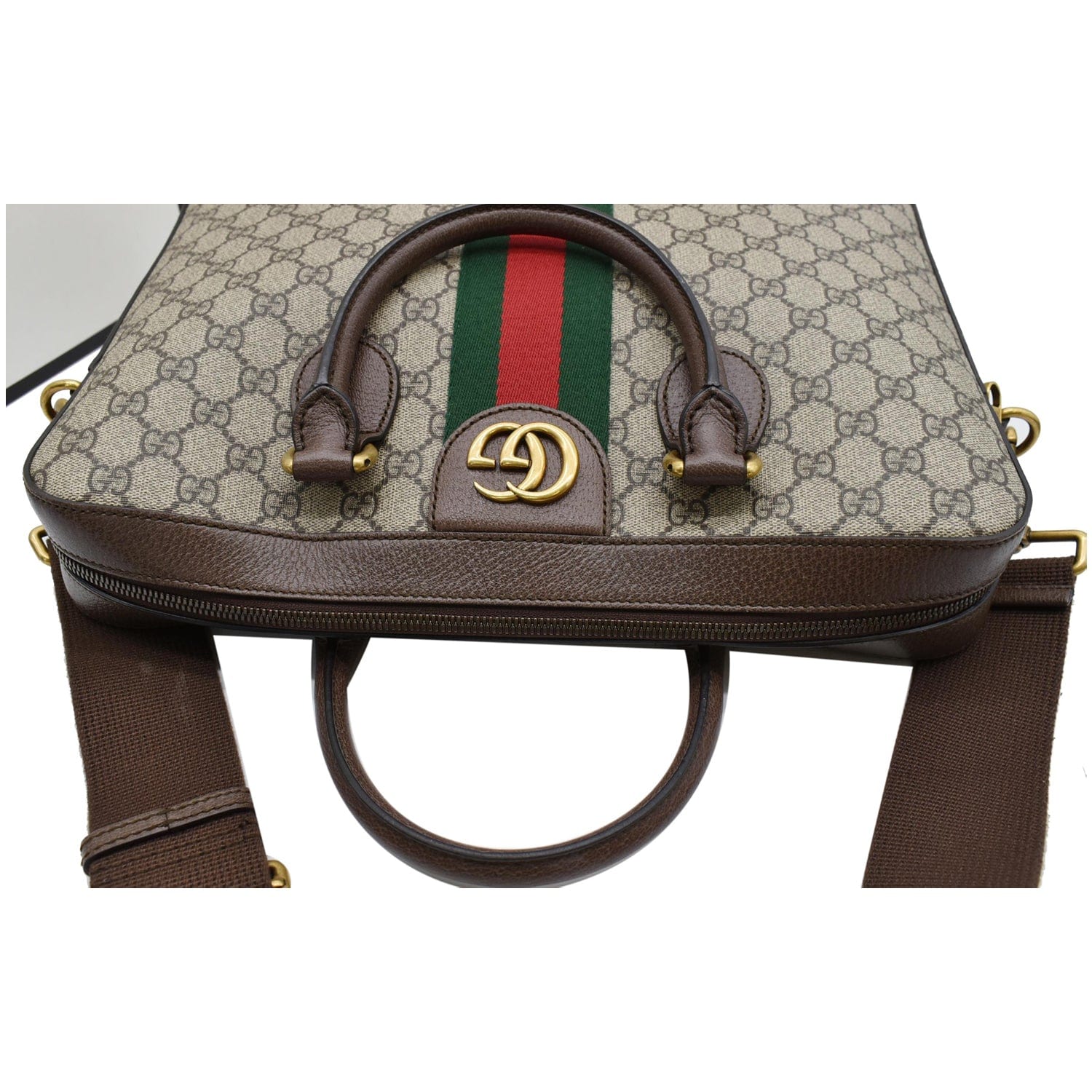 Gucci monogram leather briefcase - Gem
