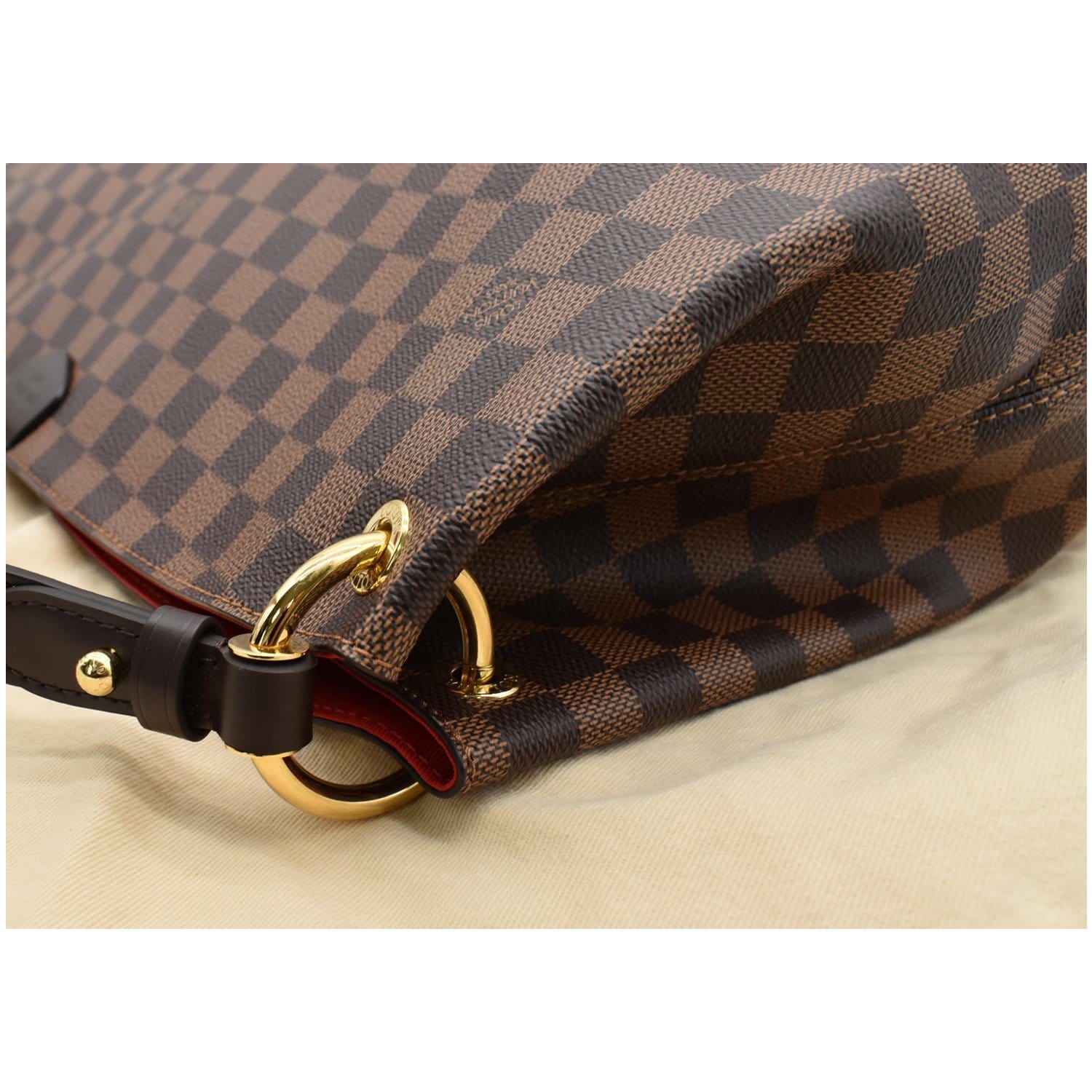 Graceful cloth handbag Louis Vuitton Brown in Cloth - 26205141