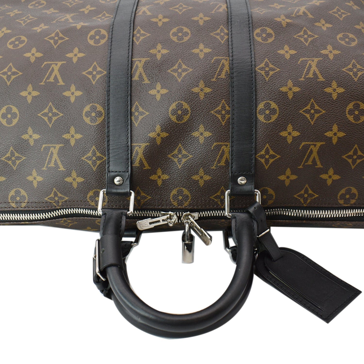 Exceptional Louis Vuitton Keepall travel bag 50 shoulder strap in brown  monogram canvas and natural leather customized CHAMPAGNE X FRENCH LUXURY  by the Street Art artist PatBo Cloth ref.730254 - Joli Closet