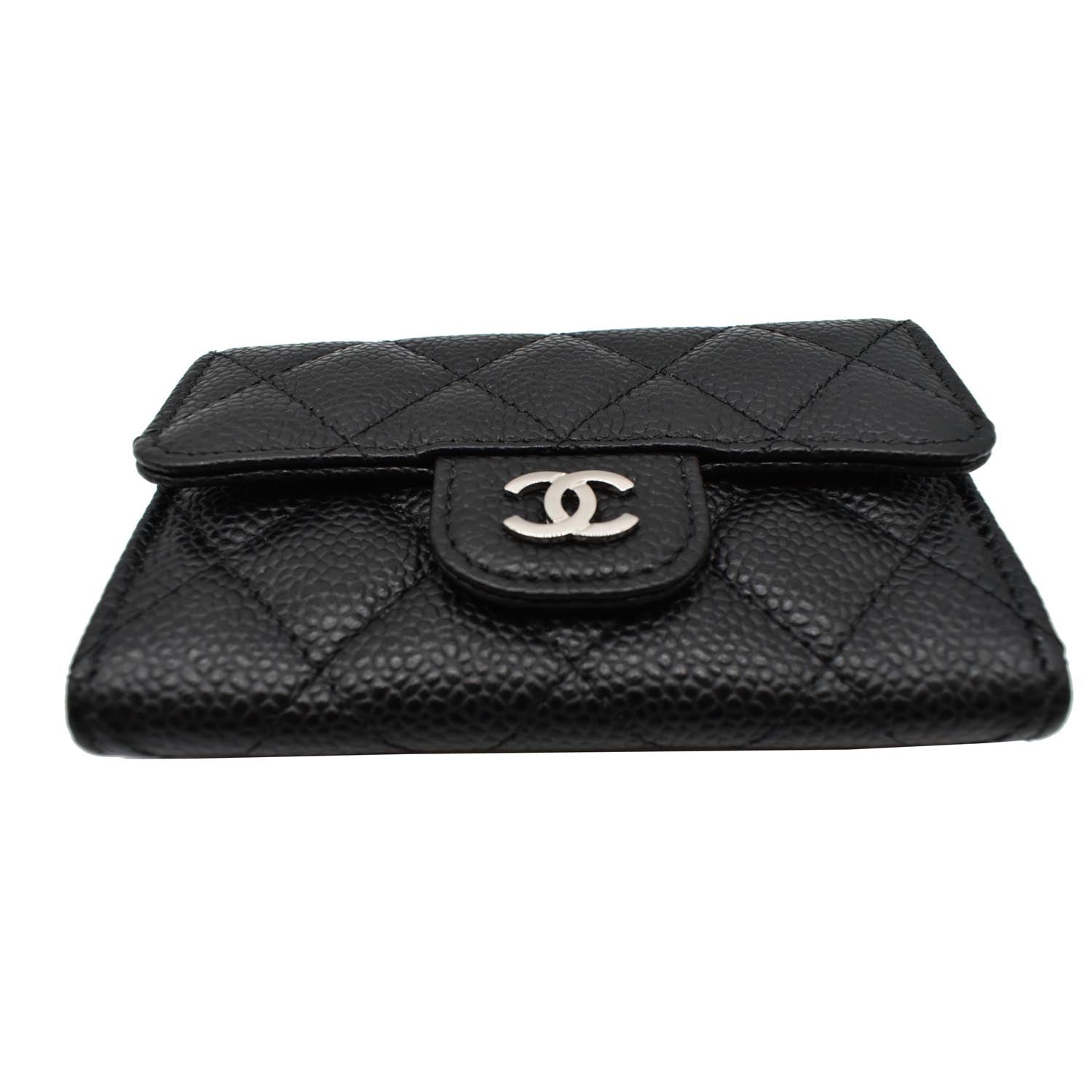 Chanel Classic Small Flap Trifold Caviar Black Wallet Holo31
