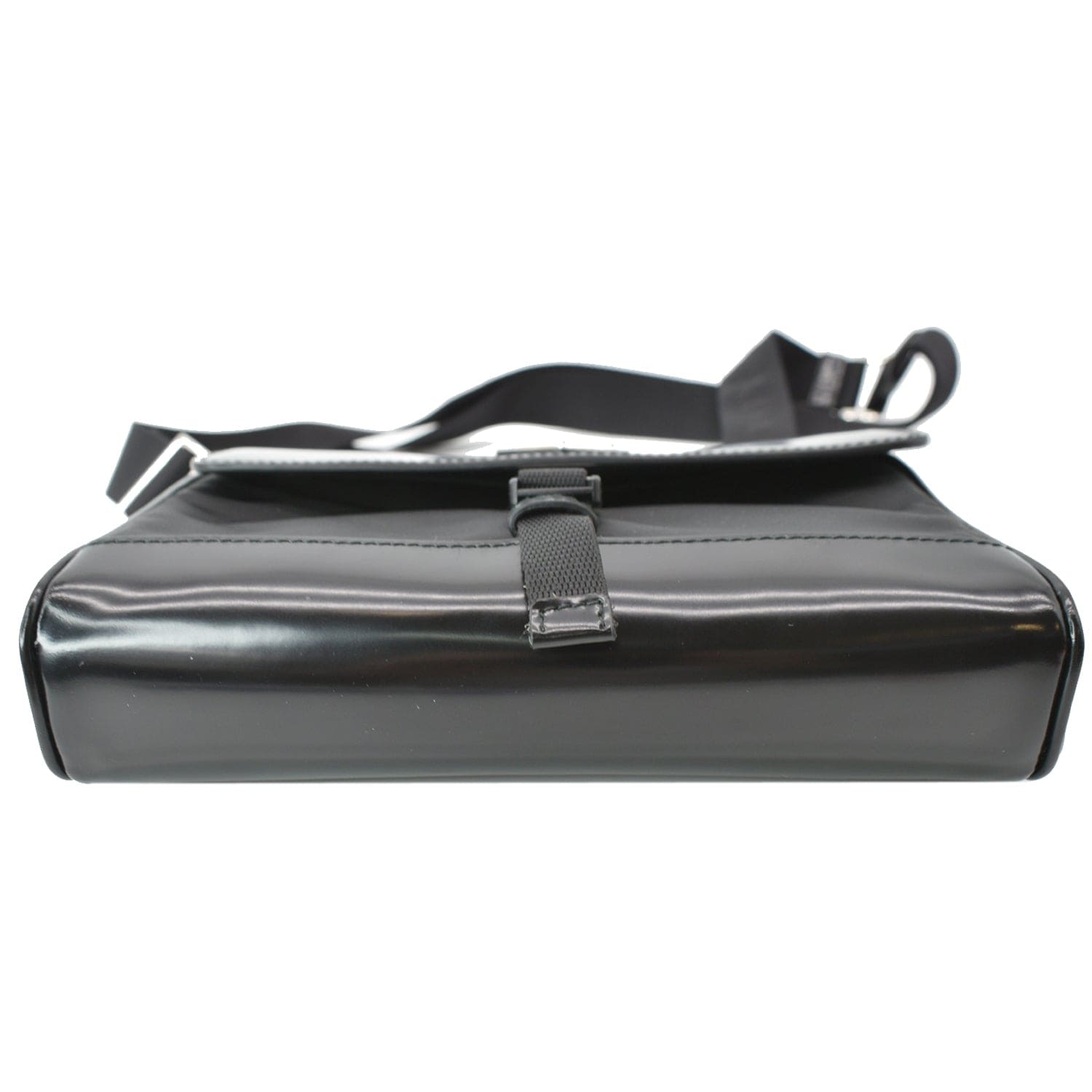 PRADA Nylon Calfskin Identity Shoulder Bag Black 875893