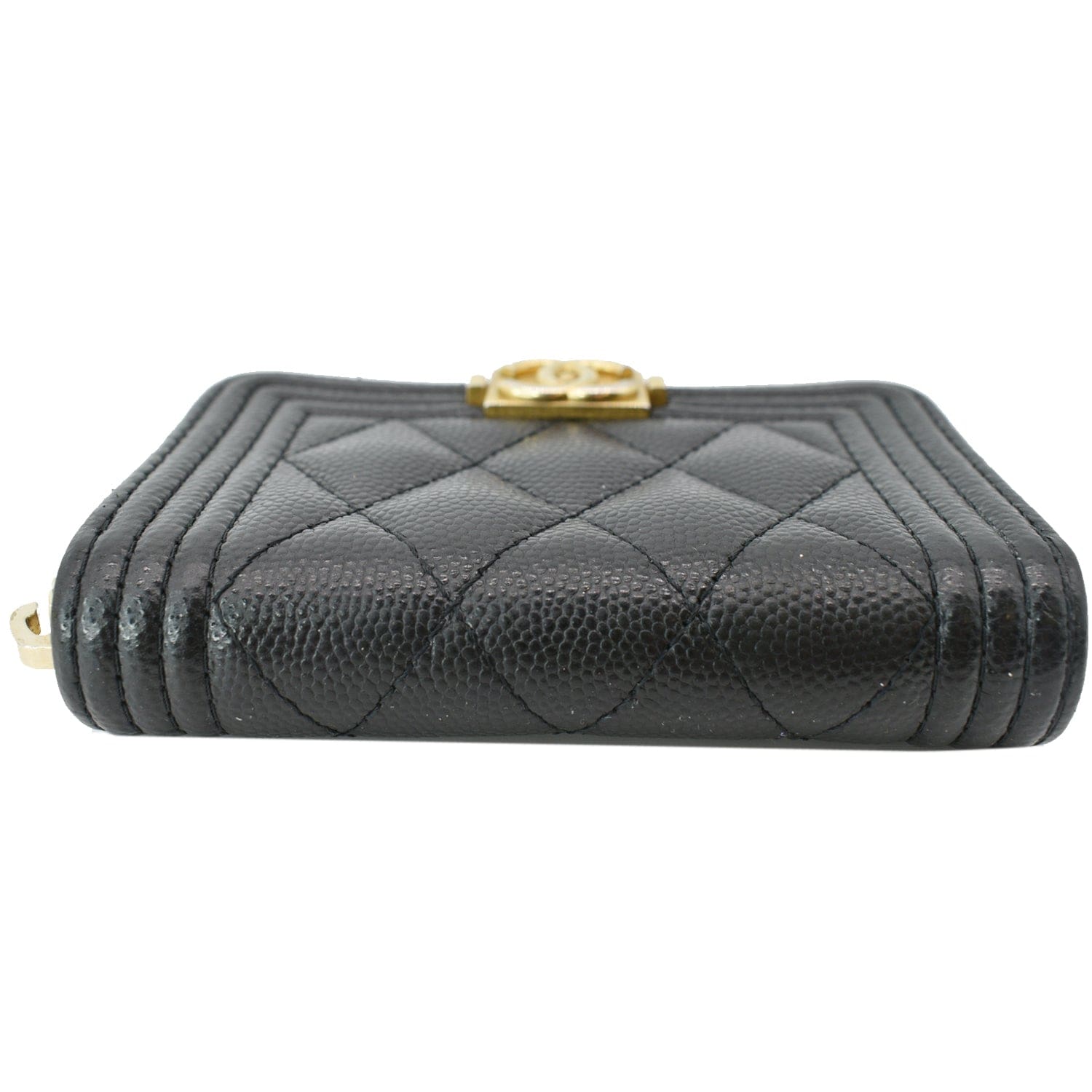 Shop CHANEL Blended Fabrics Plain Leather Small Wallet Coin Cases